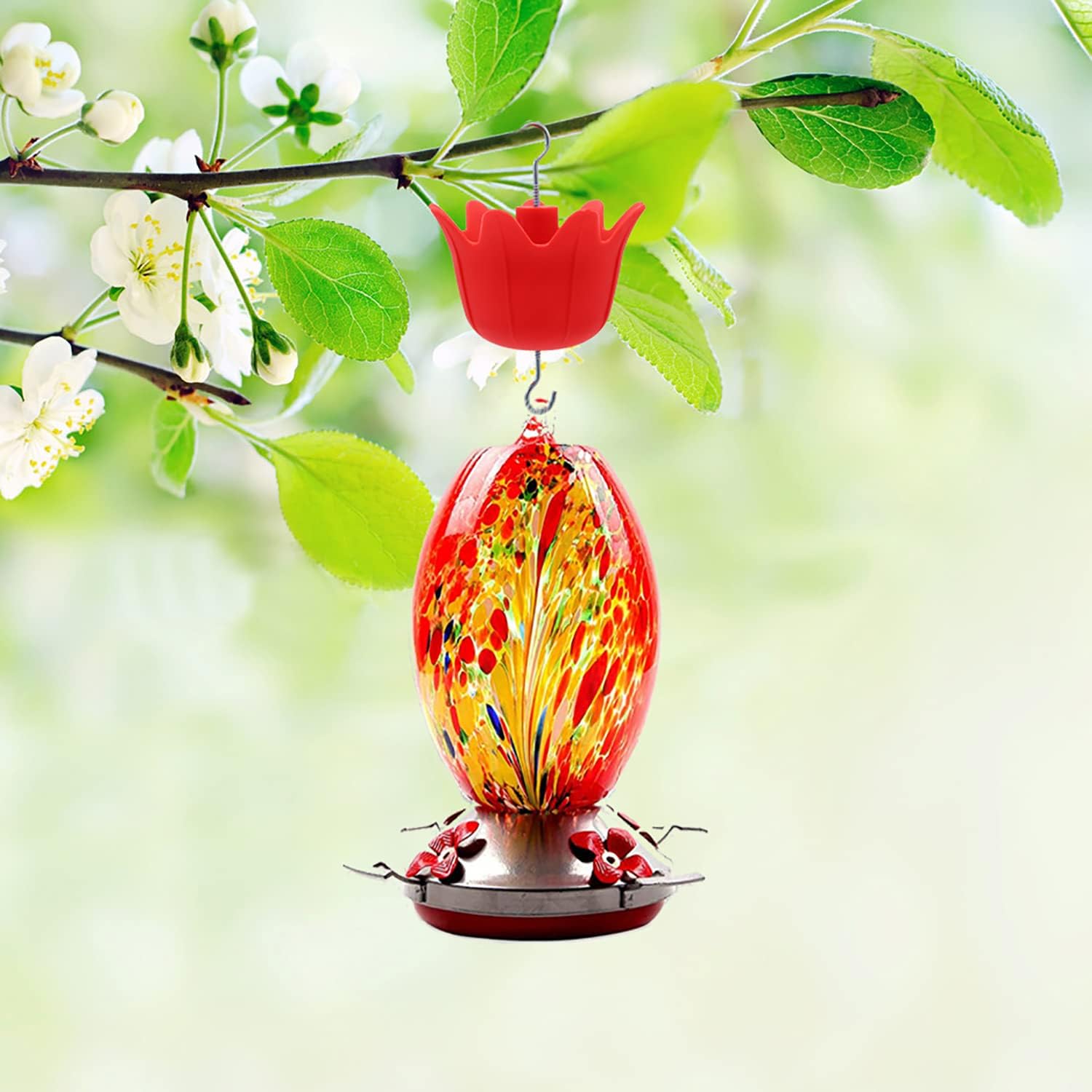 Foso de hormigas para comederos de colibríes, comedero colgante para colibríes y orientolas, ganchos de accesorios de comedero de pájaros de gran