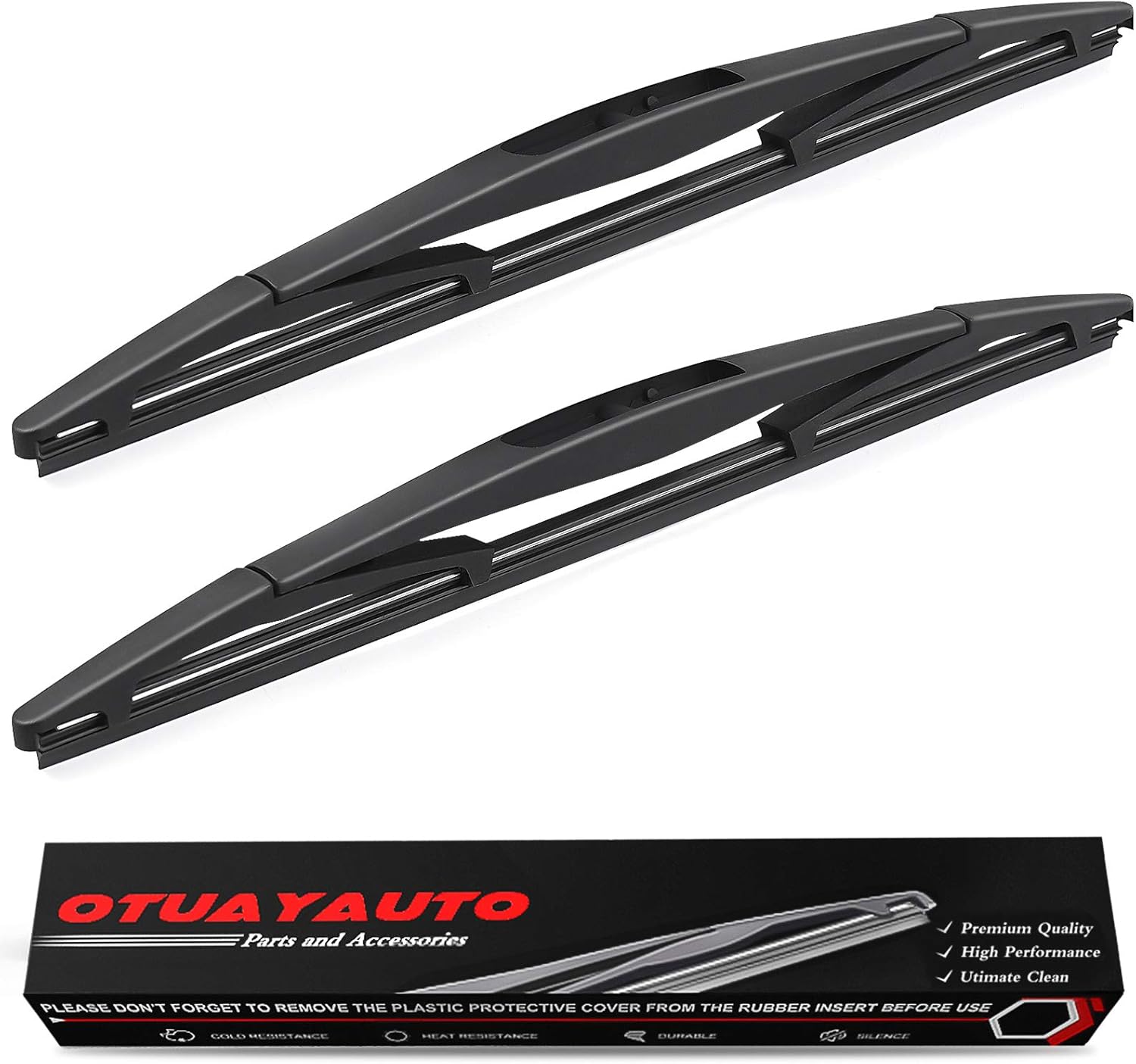 OTUAYAUTO – Limpiaparabrisas trasero, 2 piezas de limpiaparabrisas trasero de coche