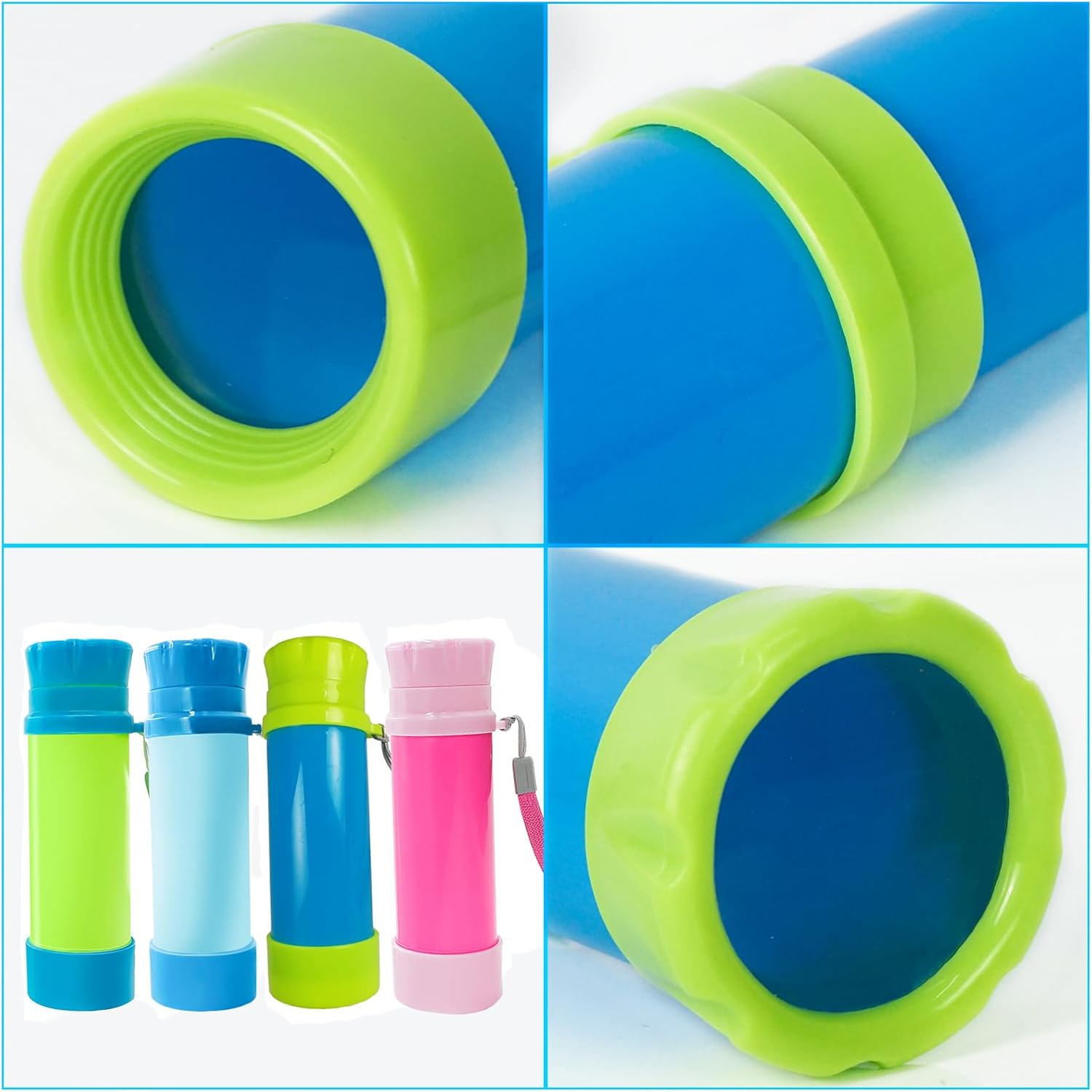Luwint Telescopio de bolsillo de juguete para niños, paquete de 4 telescopios piratas portátiles, juguetes monoculares de ciencia retráctil, juguete