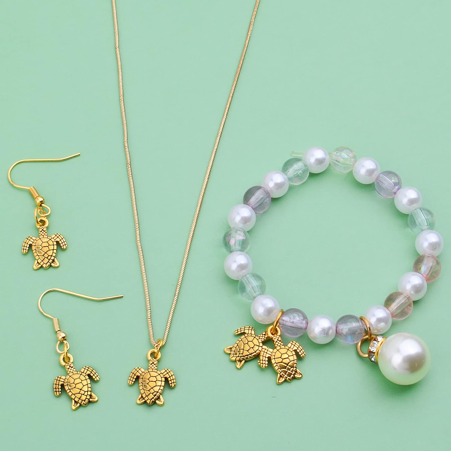 60 dijes chapados en oro de tortuga marina de aleación, animales, tortuga, colgantes, suministros para manualidades, collares, pulseras, joyería,