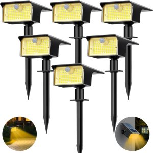 nipify Focos solares con sensor de movimiento para exteriores, 6 unidades62 LED3 modos de sensor de movimiento, luces para exteriores, focos solares nipify Focos solares con sensor de movimiento para exteriores, 6 unidades62 LED3 modos de sensor de movimiento, luces para exteriores, focos solares