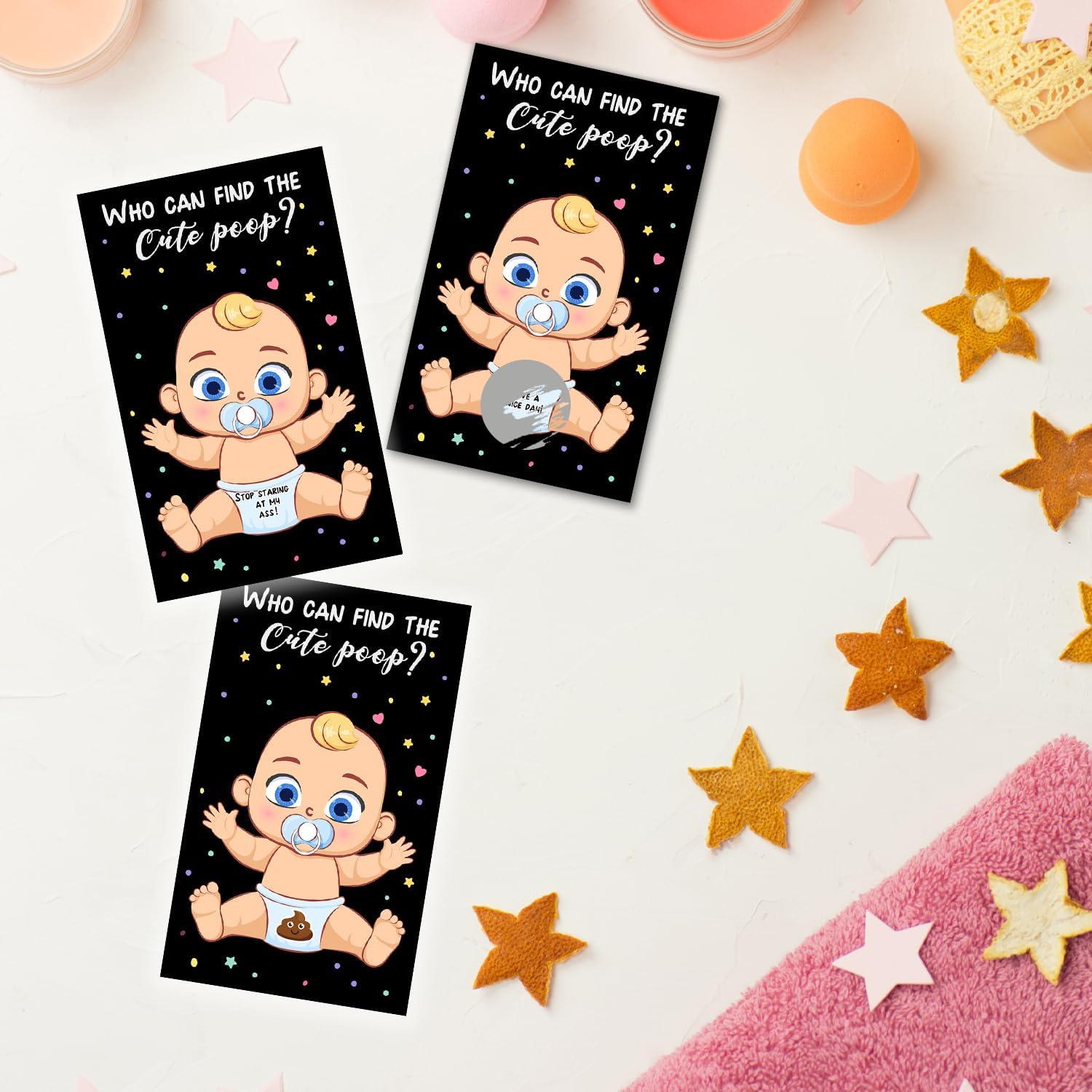 Juego de cartas de rifas para baby shower, juegos de baby shower para niños, divertidas decoraciones de juego de fiesta para actividades de baby