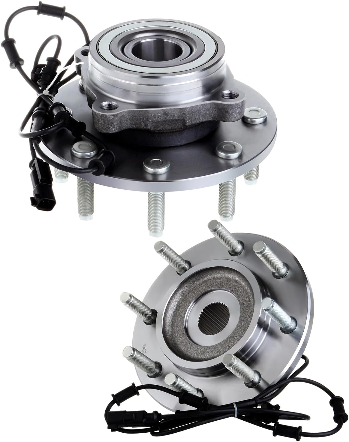 ECCPP Repuesto para par de 2 cojinetes de cubo de rueda delantera 06 07 08 Dodge Ram 2500 3500 1500 4WD 4X4