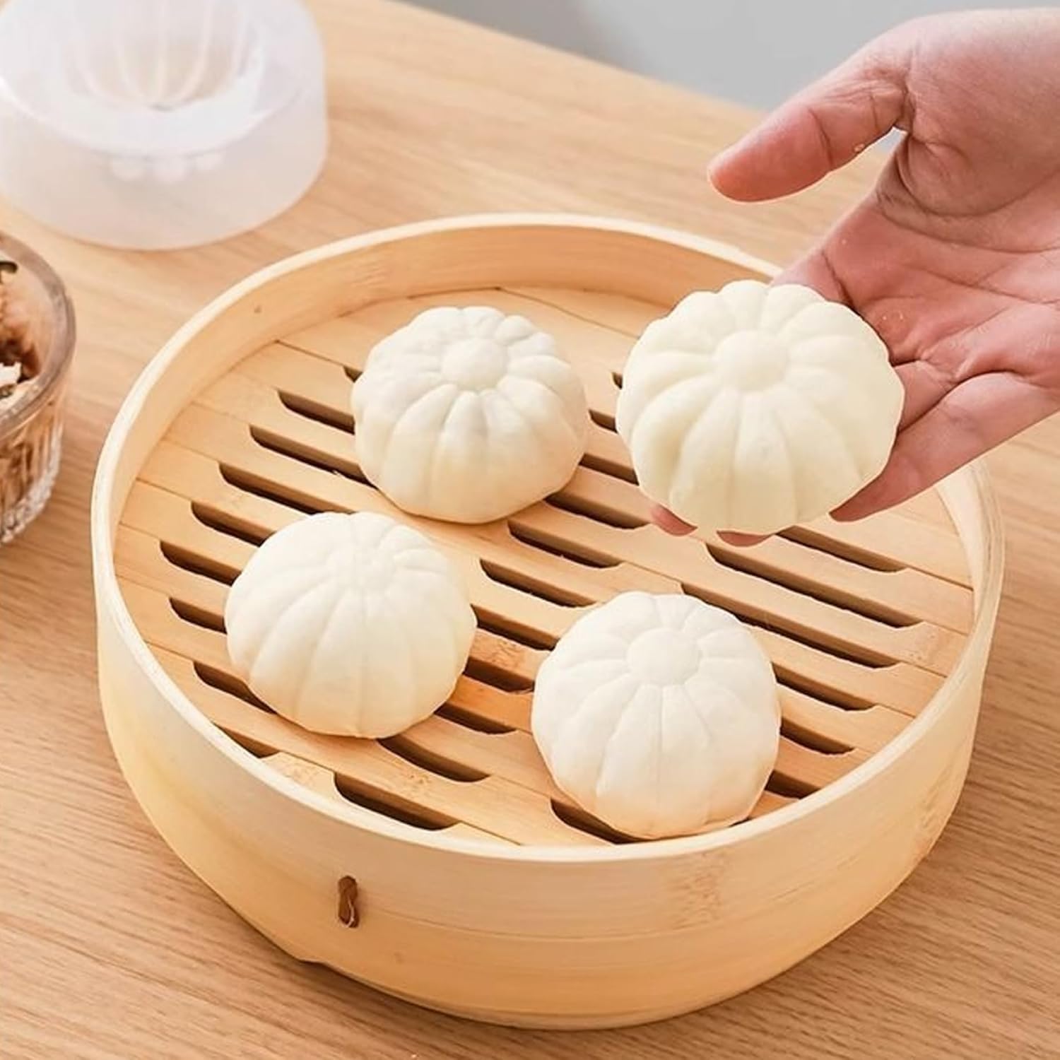 10 piezas de Baozi hechas a mano, estilo chino, antiadherente, relleno al vapor, molde para hacer bollos hechos a mano para hacer bollos para el