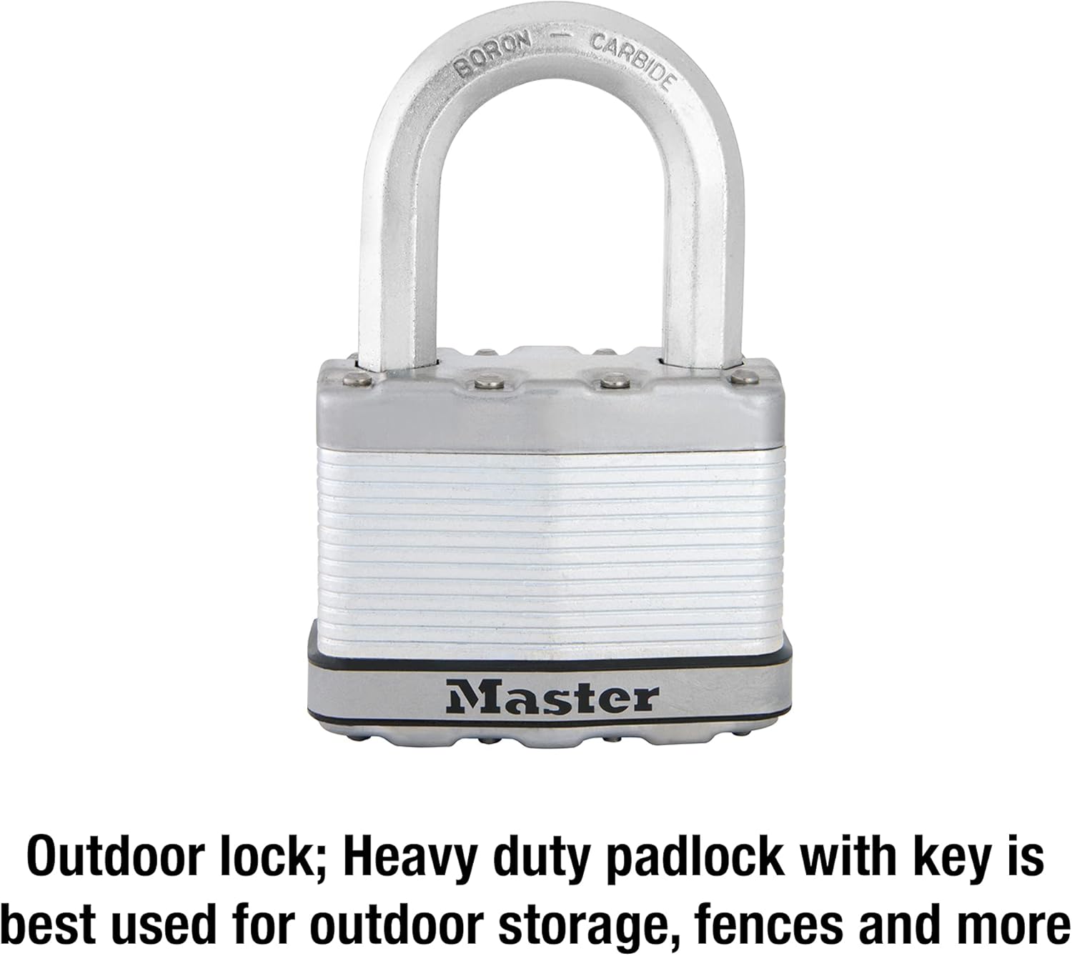 Master Lock M15XDLF Magnum – Candado resistente con llave, 1 paquete, laminado