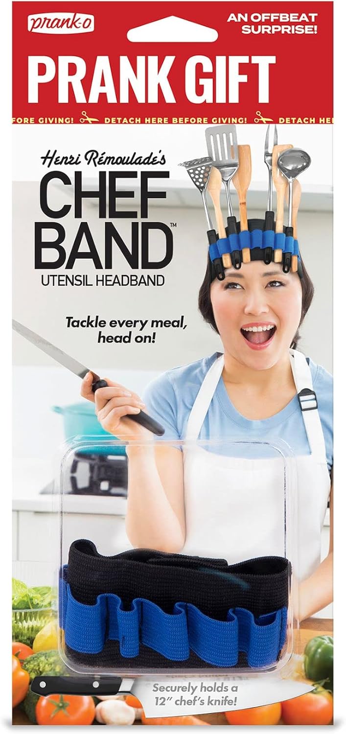 Prank-O, regalo de broma diadema de chef, divertido regalo de broma complicado, extraña idea de regalo para bromistas. Divertido para novia, novio,