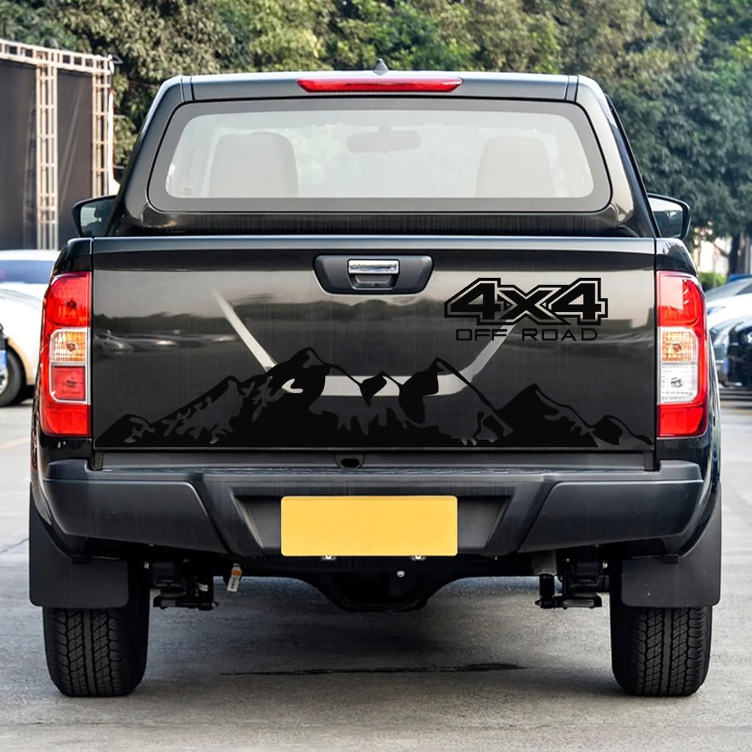 Etiqueta engomada del cuerpo del coche 4×4 Off-Road Pickup Truck Modelo Backup Car Tail Decoración Pegatina Negro YA35