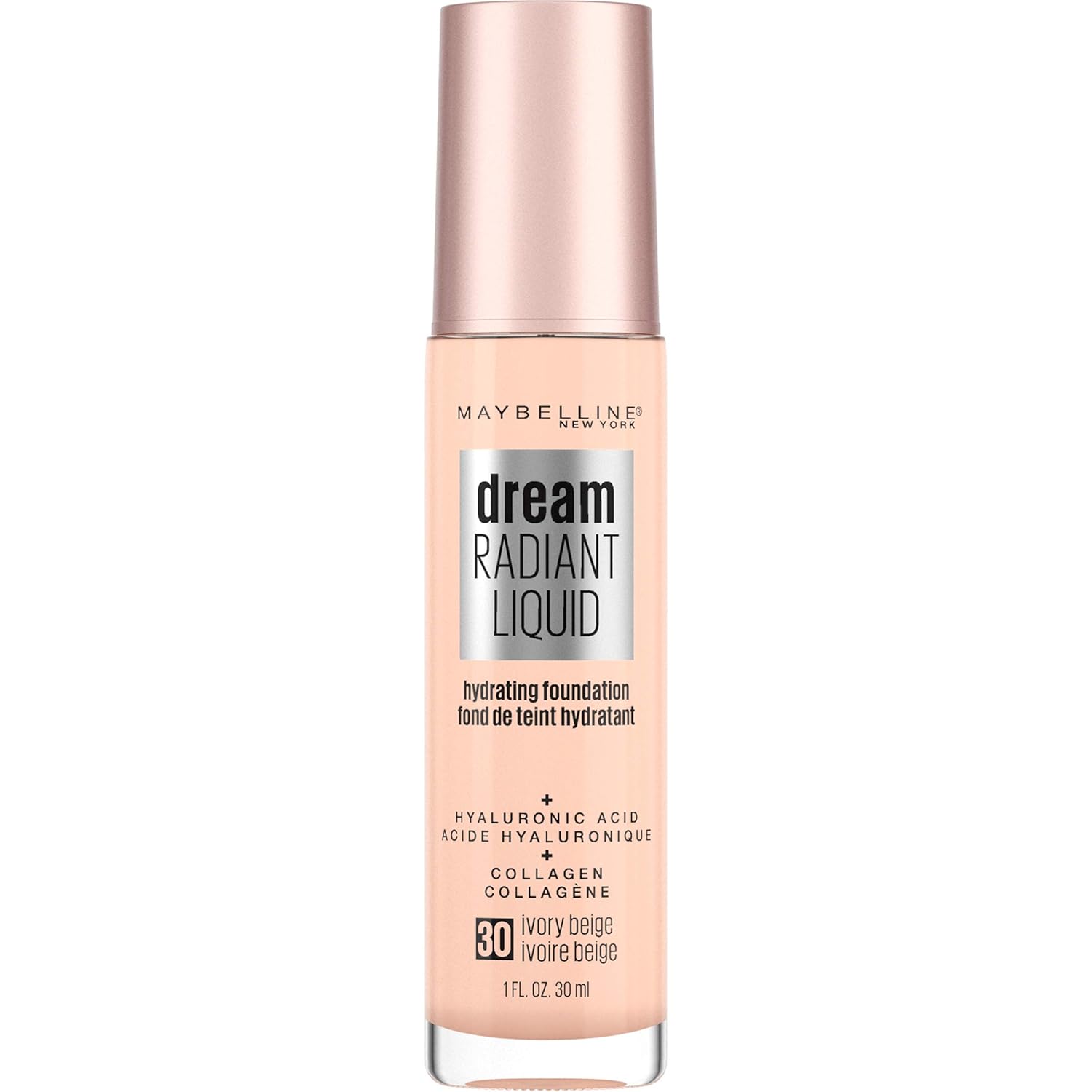Maybelline Dream – Maquillaje hidratante líquido radiante, cobertura media, base líquida ligera, alabastro, 1 oz. Oz.