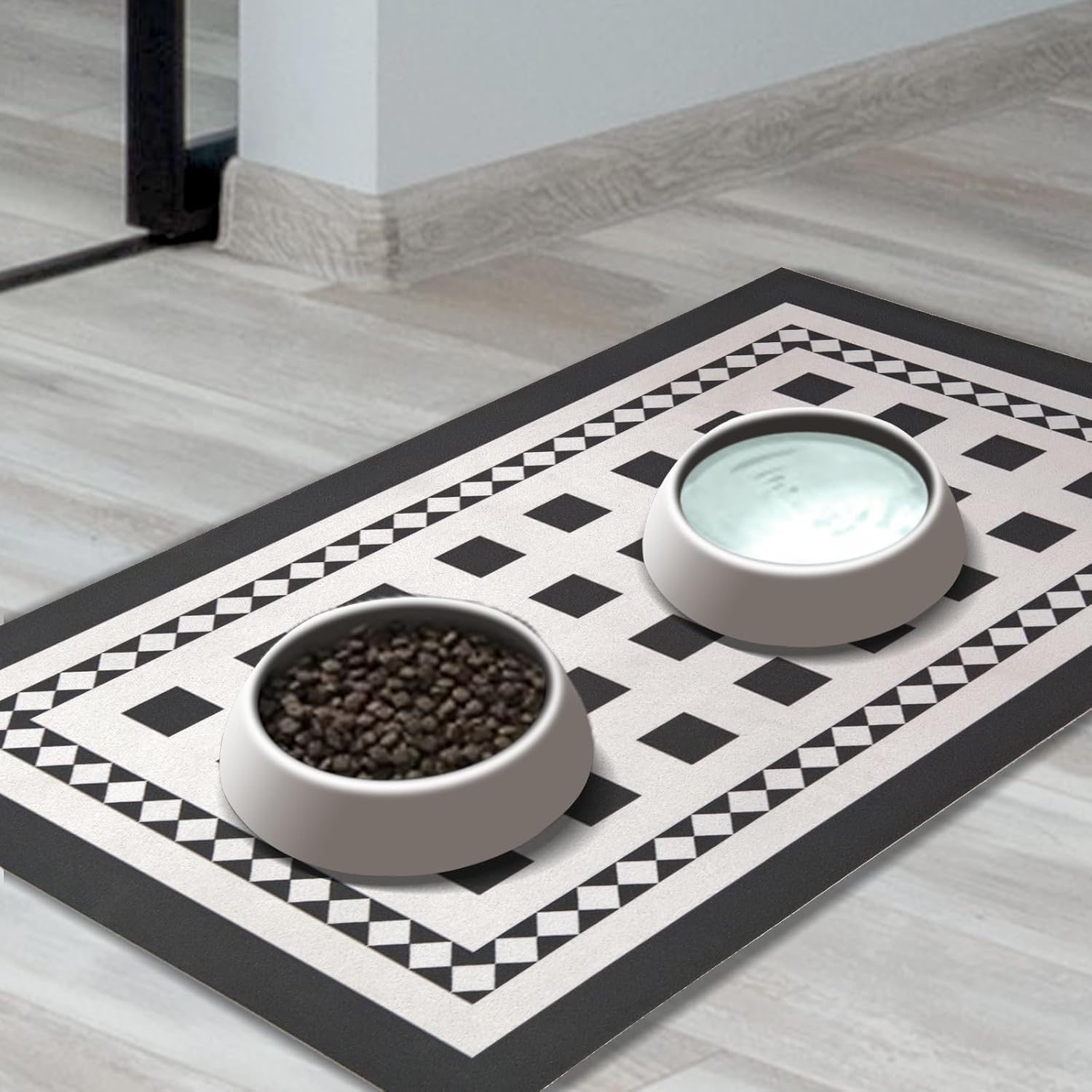 Tapete absorbente de comida para perros, tapete absorbente para comida de gato, tapete de comida para perros para suelos, tapete impermeable para