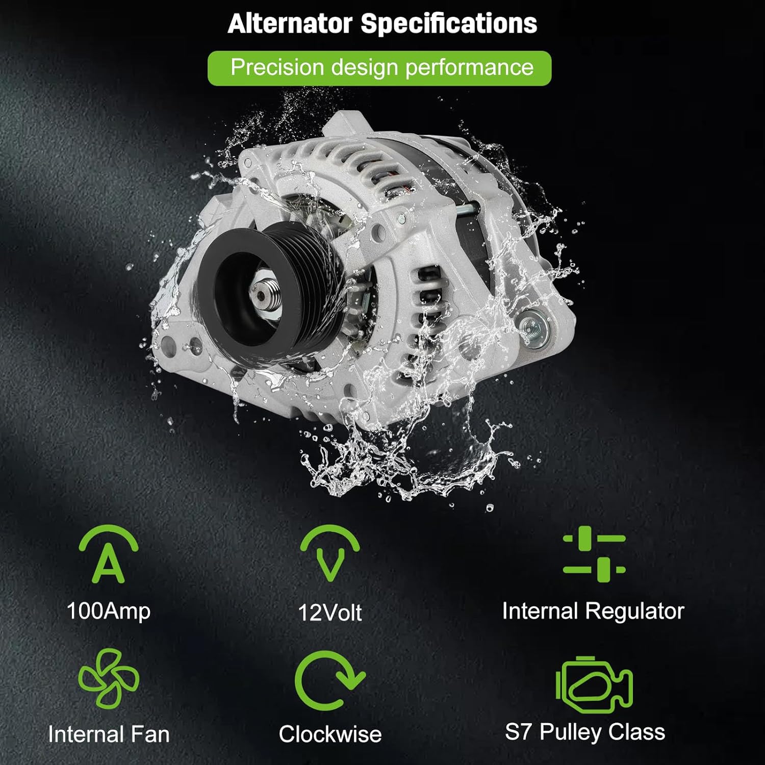 SCITOO Reemplazo del alternador para Toyota para FJ Cruiser 2007-2010, para Toyota para Tacoma 2005-2015, para Toyota para Tundra 2006-2010 11138
