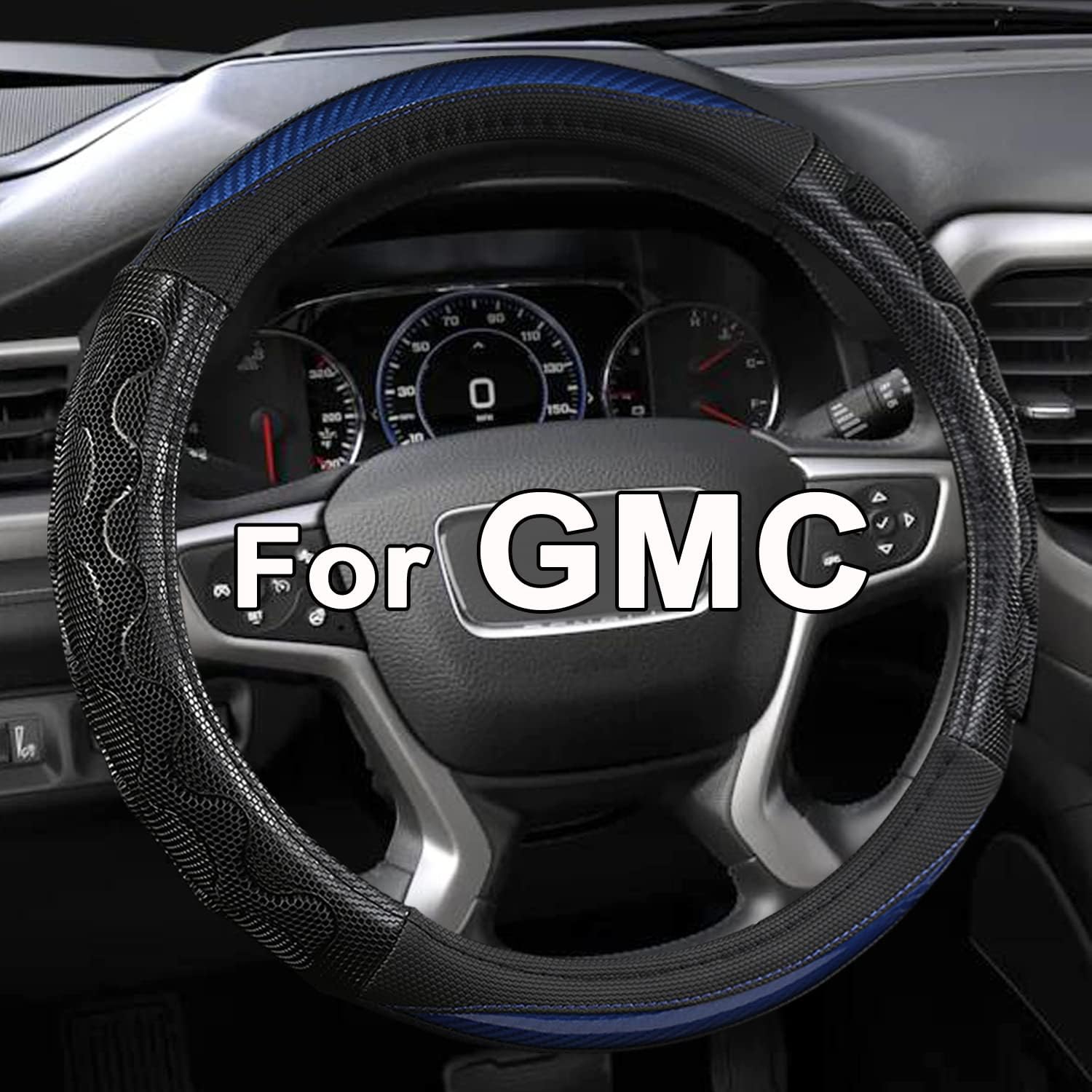 GIANT PANDA Cubierta Del Volante Para GMC Sierra, 15.5-16 Pulgadas – Azul