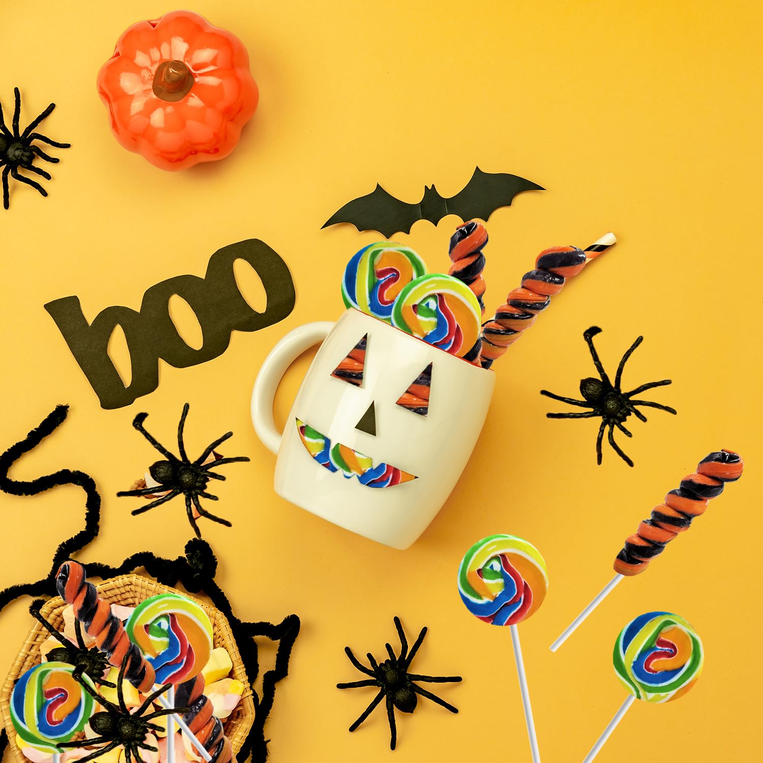 Fruidles Paleta variada de remolinos de Halloween, sabor a fruta mixta, envuelta individualmente (paquete de 12)