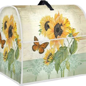 Upetstory Cubierta para mezclador de girasol, cubierta de mariposa para batidora de pie, 4.5-5 cuartos de galón, con cubiertas de tostadora de Upetstory Cubierta para mezclador de girasol, cubierta de mariposa para batidora de pie, 4.5-5 cuartos de galón, con cubiertas de tostadora de