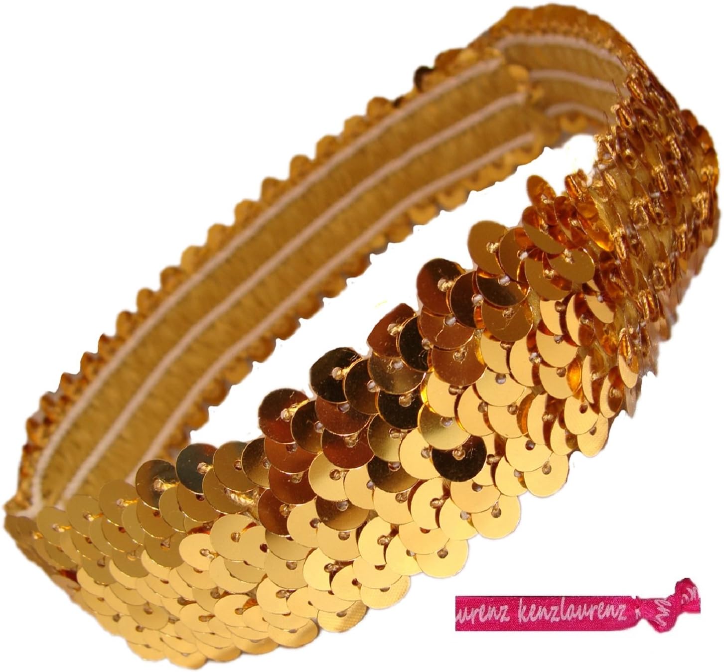 Kenz Laurenz Diademas elásticas de lentejuelas para niñas, niños y mujeres, flapper rugiendo años 20, Great Gatsby de los años 20, banda para el