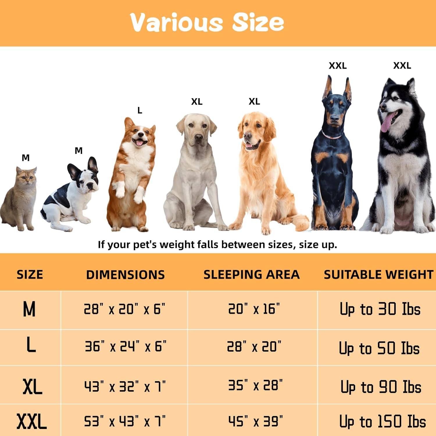 Camas para perros pequeños, medianos y grandes, sofá cama para perros con forro y parte inferior antideslizante de 27.6 x 19.7 x 5.9 pulgadas. Sofá
