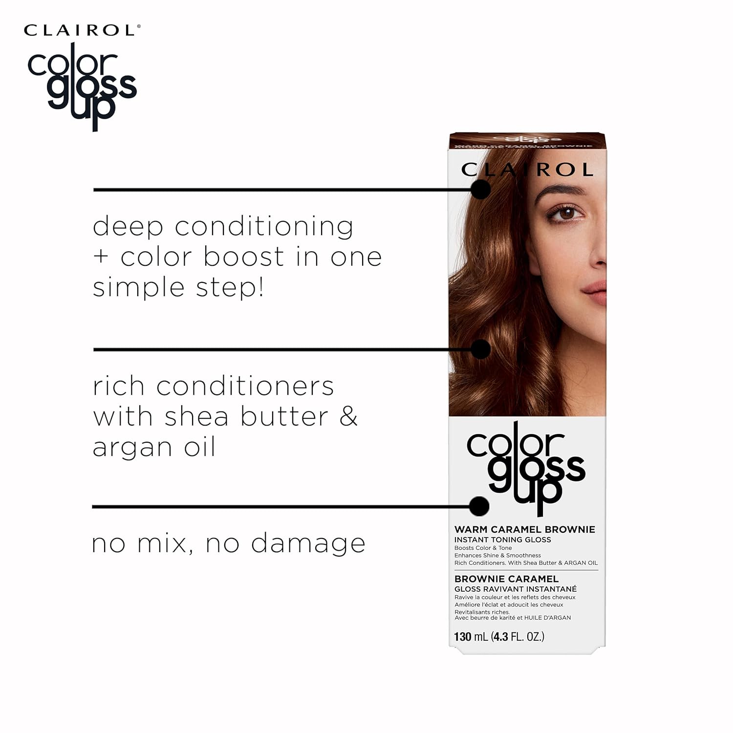 Clairol Color Gloss Up – Tinte temporal para el cabello, color Mocha Me Crazy para el cabello, paquete de 1 unidad