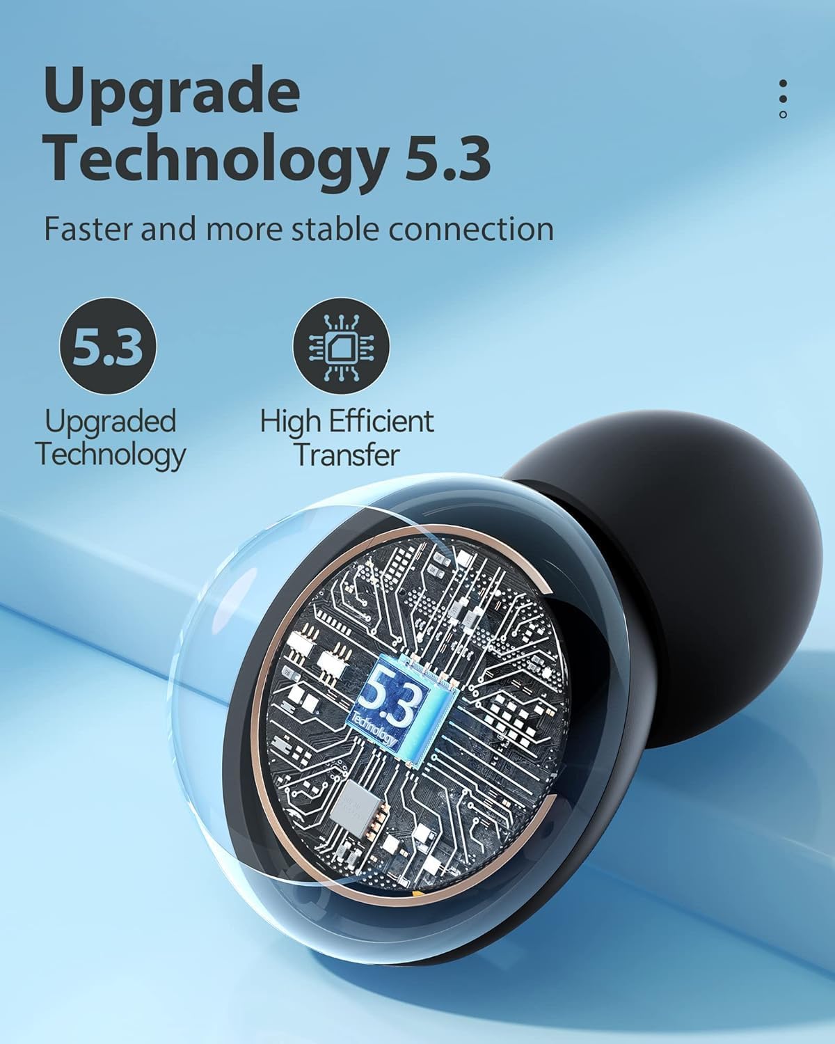 XBOSS T62 Mini auriculares inalámbricos Bluetooth con micrófono 5.3 pequeños IPX7 impermeable HiFi estéreo cancelación de ruido para correr,