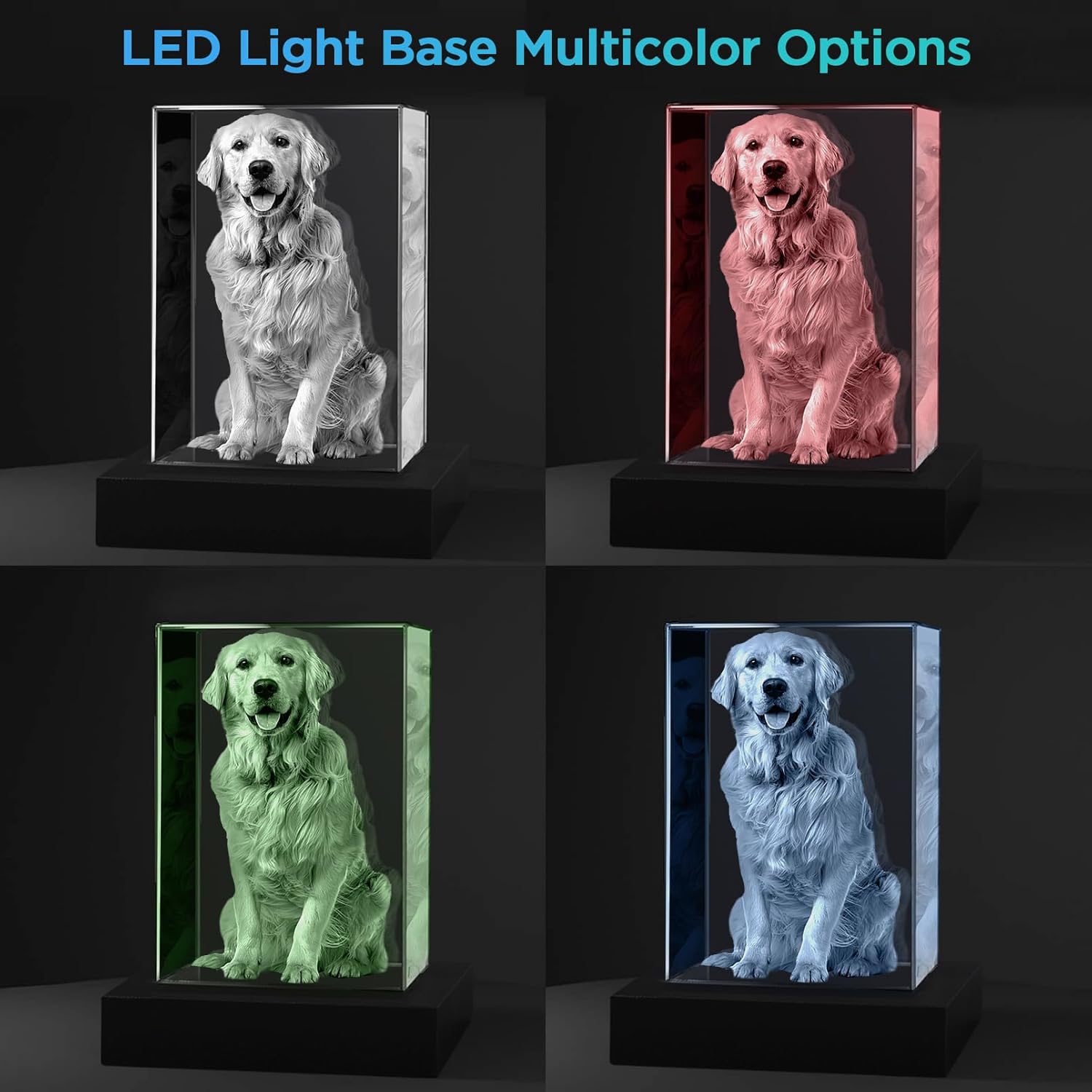 Foto de cristal 3D, regalos del día de la madre para mujeres, mamá, imagen 3D personalizada en cristal, foto de cristal 3D personalizada, gran