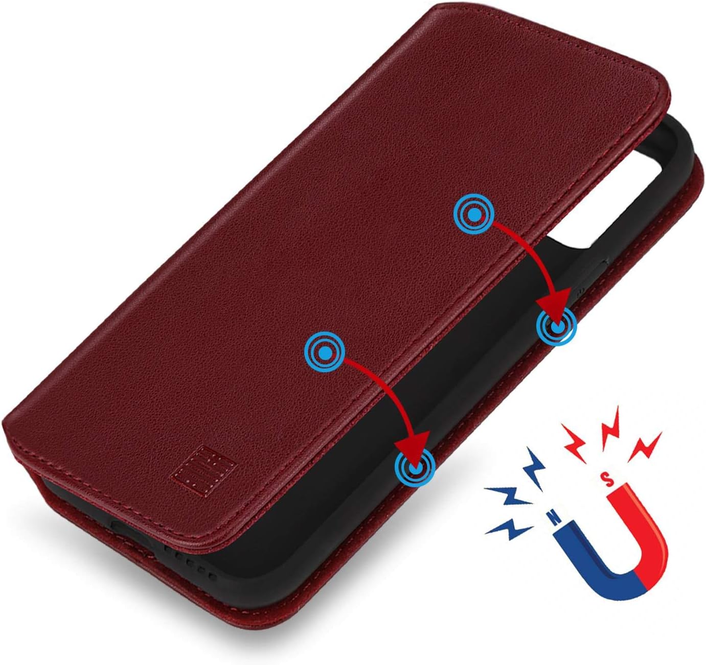 Classic Series 2.0 – Funda de piel auténtica tipo libro tipo libro tipo libro para Apple iPhone 11 Pro Max (6.5 pulgadas), diseño de piel auténtica