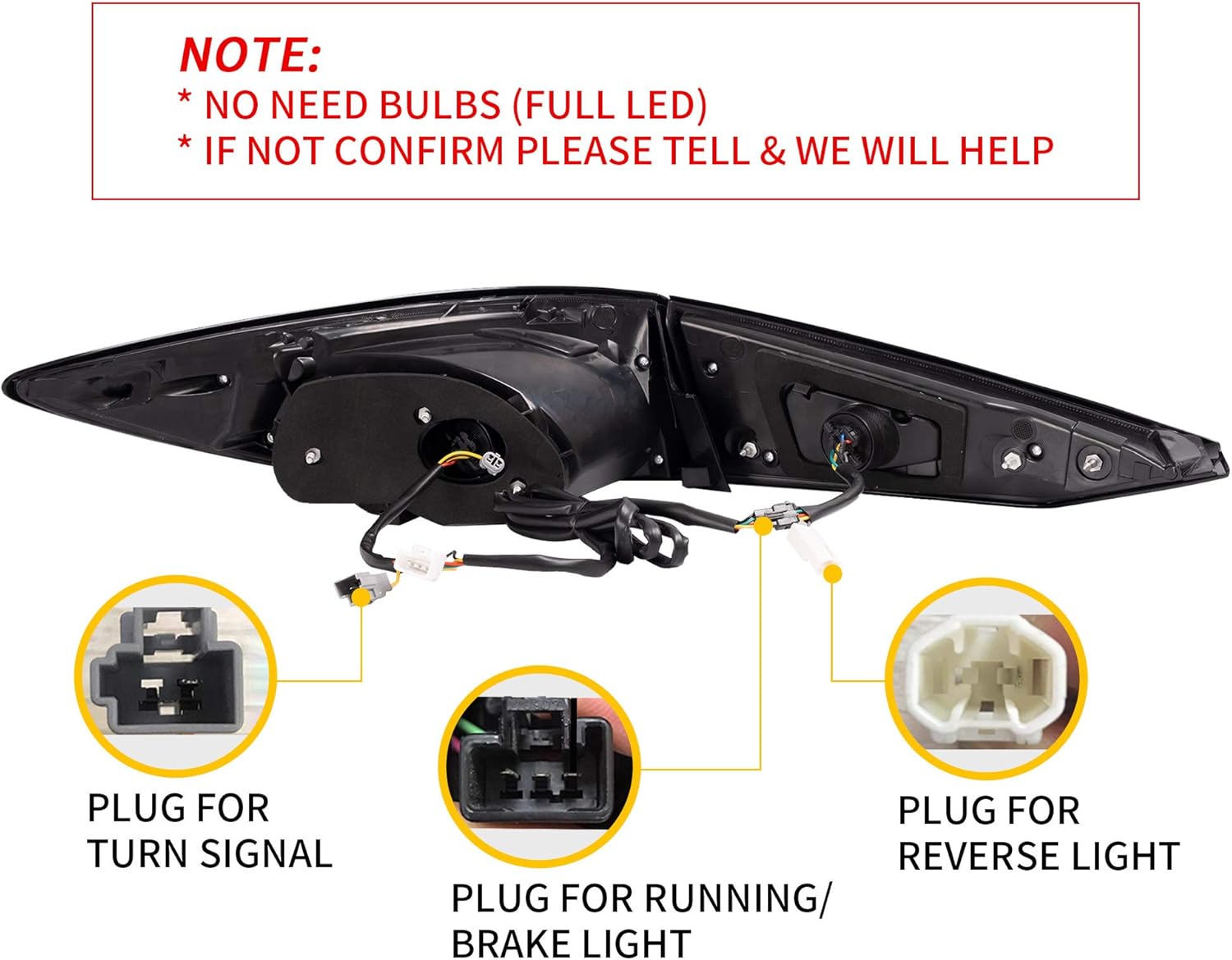 VLAND – Luces traseras LED secuenciales compatibles con Mazda 3 Axela 2014-2018, montaje de lámpara trasera LED de freno de marcha atrás, lente