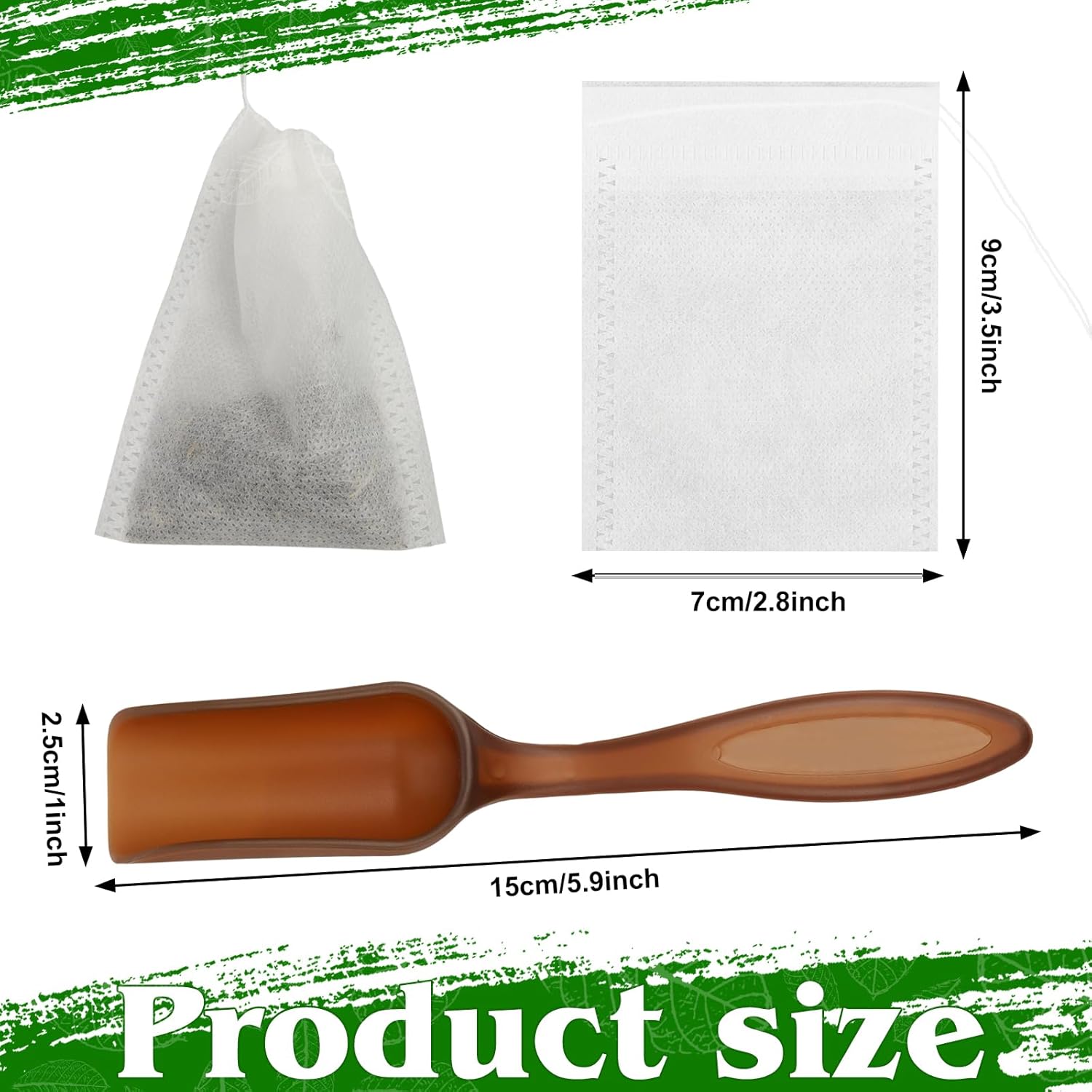 1400 bolsas de té para té de hojas sueltas, desechables, bolsas de filtro de té vacías, infusor de té natural sin blanquear con cordón, bolsas de