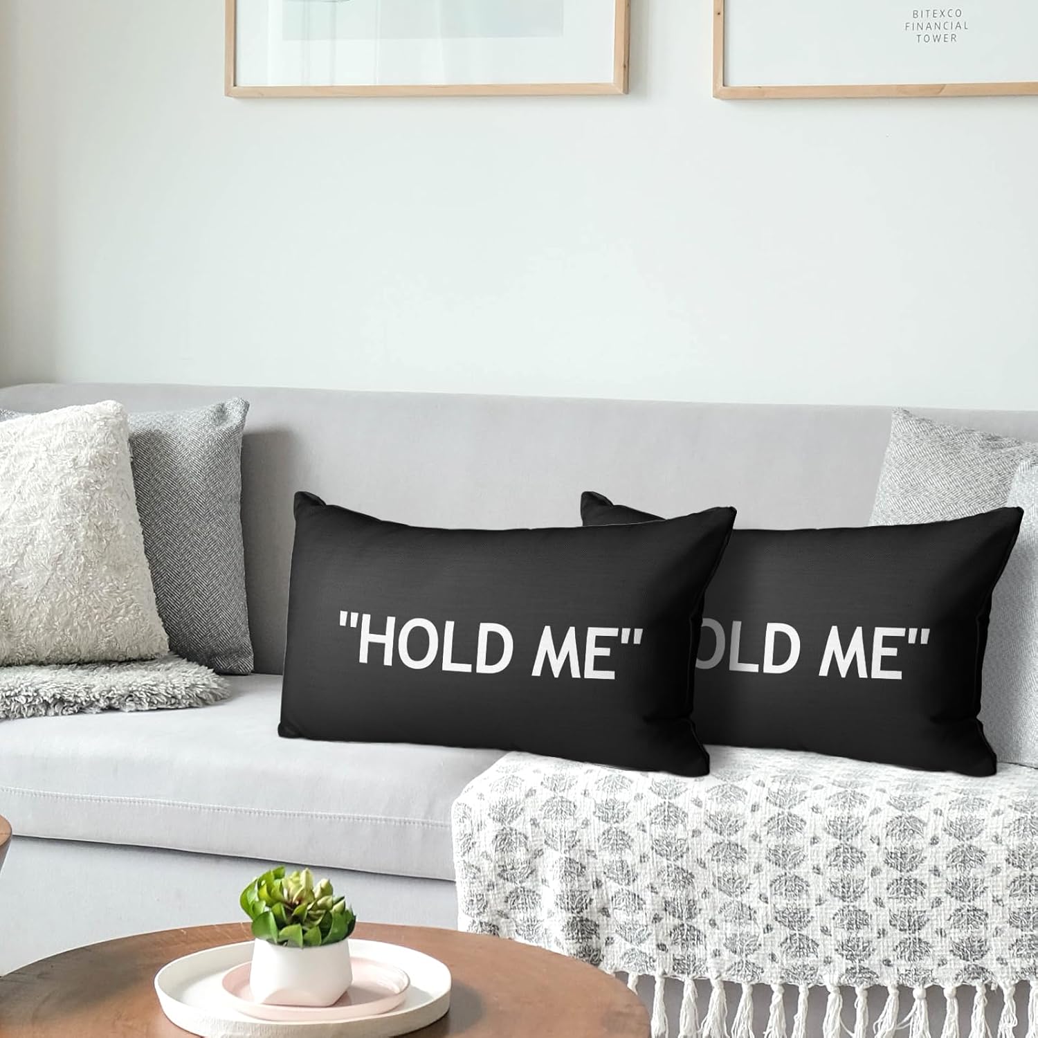 Hypebeast – Juego de 2 fundas de almohada decorativas inspiradas en negro hueso, decoración de cabeza de tenis, funda de cojín cuadrada para