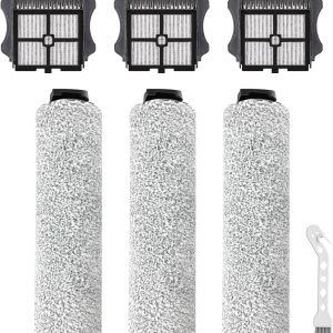Kit de rodillos de cepillo y filtros de repuesto para aspiradora inalámbrica en seco y húmedo Tineco iFloor 3 e iFloor One S3, los accesorios Kit de rodillos de cepillo y filtros de repuesto para aspiradora inalámbrica en seco y húmedo Tineco iFloor 3 e iFloor One S3, los accesorios