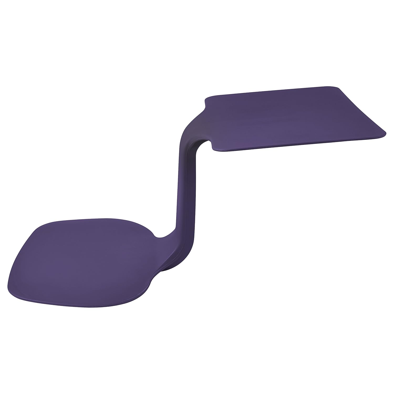 ECR4Kids – Escritorio portátil The Surf en piernas, asiento flexible, berenjena, 10 unidades