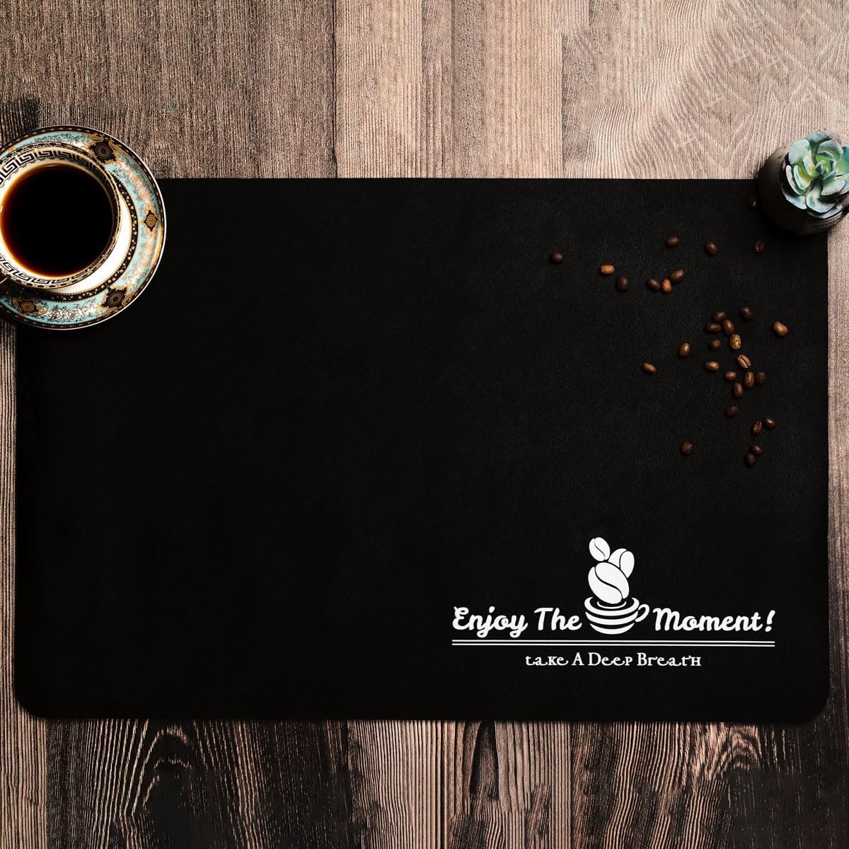 Tapete de barra de café, accesorios para encimeras, debajo de la cafetera, cafetera, cafetera, máquina de espresso, escondite las manchas, secado
