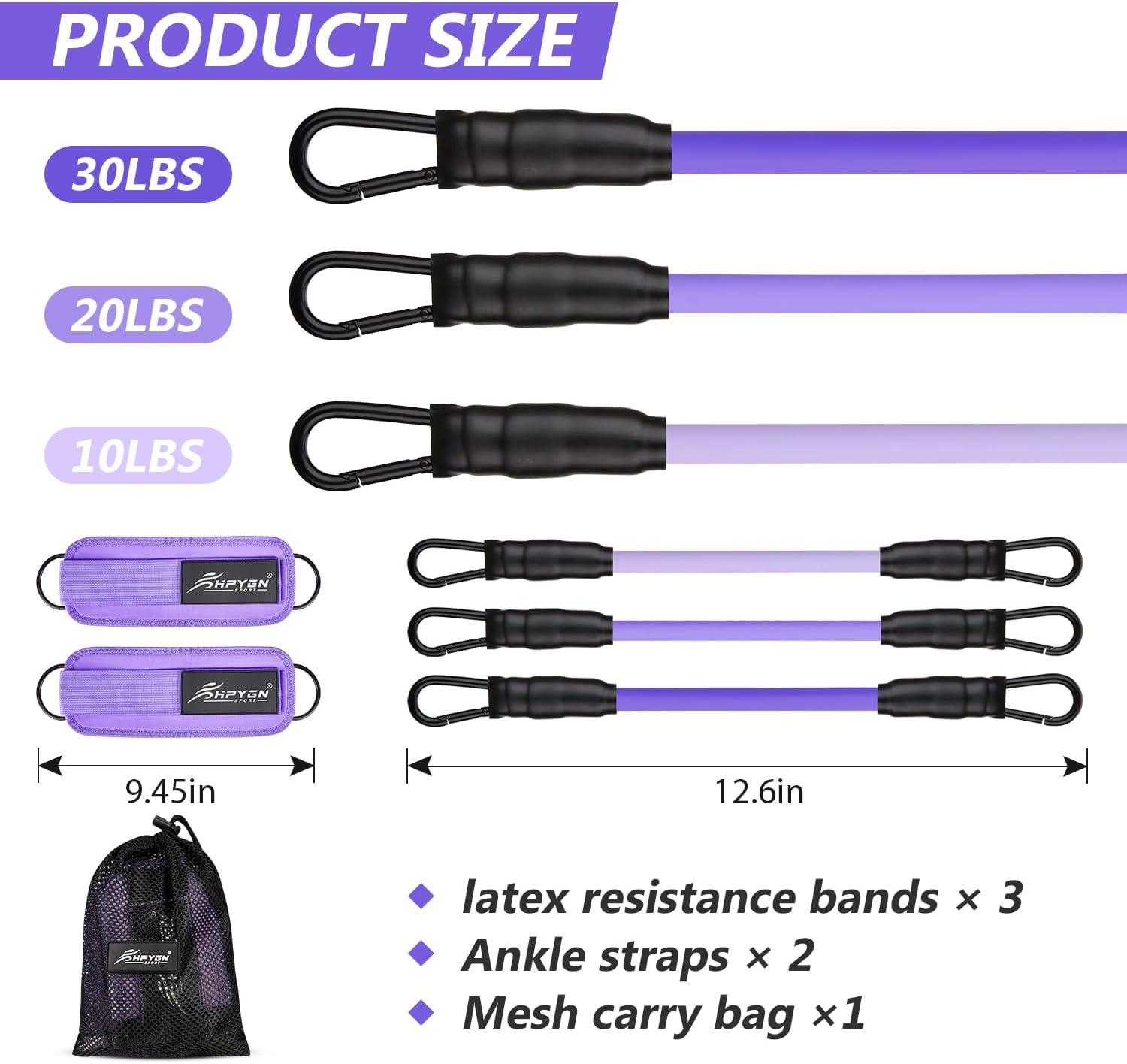 Bandas de resistencia de tobillo, bandas de tobillo para entrenar con puños, bandas de resistencia para entrenamiento de piernas y glúteos, equipo