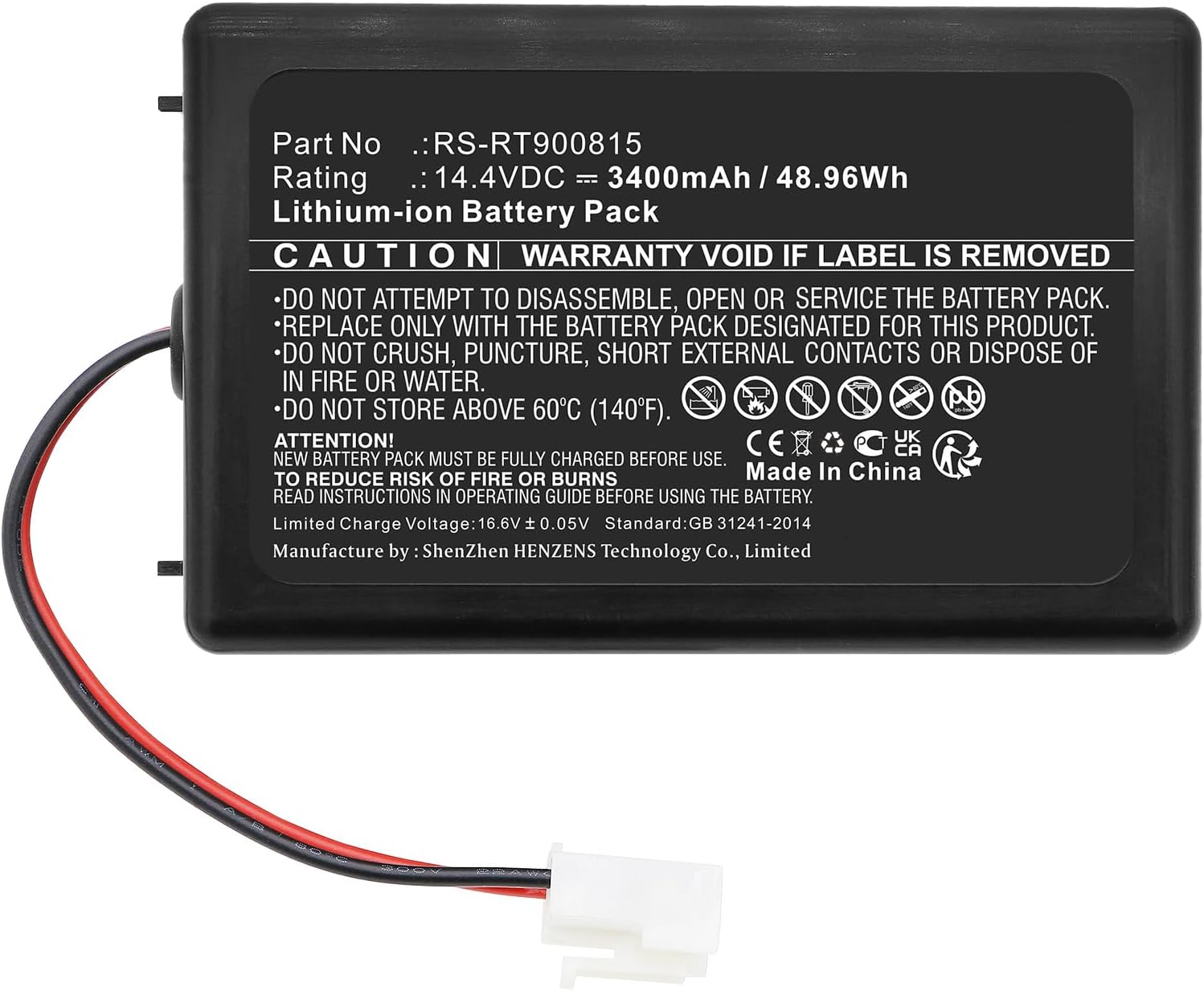 Synergy Digital Vacuum Cleaner Battery, Compatible with Rowenta Smart Force Extreme RR7145 Vacuum Cleaner, (Li-ion, 14.4V, 3400mAh) Ultra High