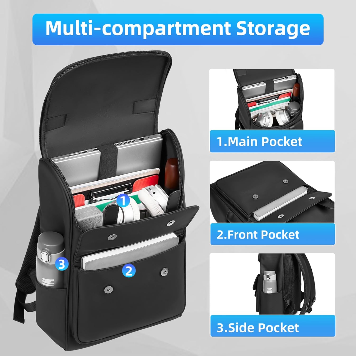 Vintage Laptop Backpack for Men Women 15.6 Inch Travel Backpack for Men Waterproof Business Backpacks Mens College Backpacks Casual Daypacks for