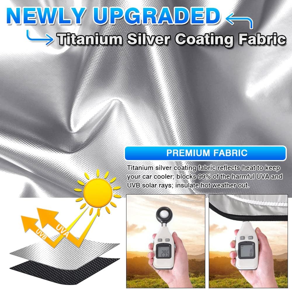 T TGBROS Parasol para parabrisas 2017-2023 Mazda CX-5 para ventana, plegable, protector solar, cubierta de poliéster reflectante que bloquea el