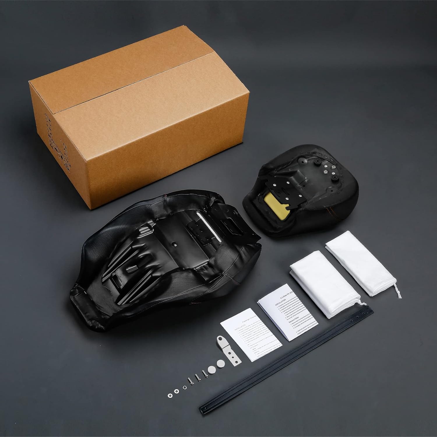 XMT-MOTO El asiento de pasajero de perfil bajo se adapta a los modelos Harley Davidson Touring y Tri Glide 2009 y posteriores, para los modelos Road