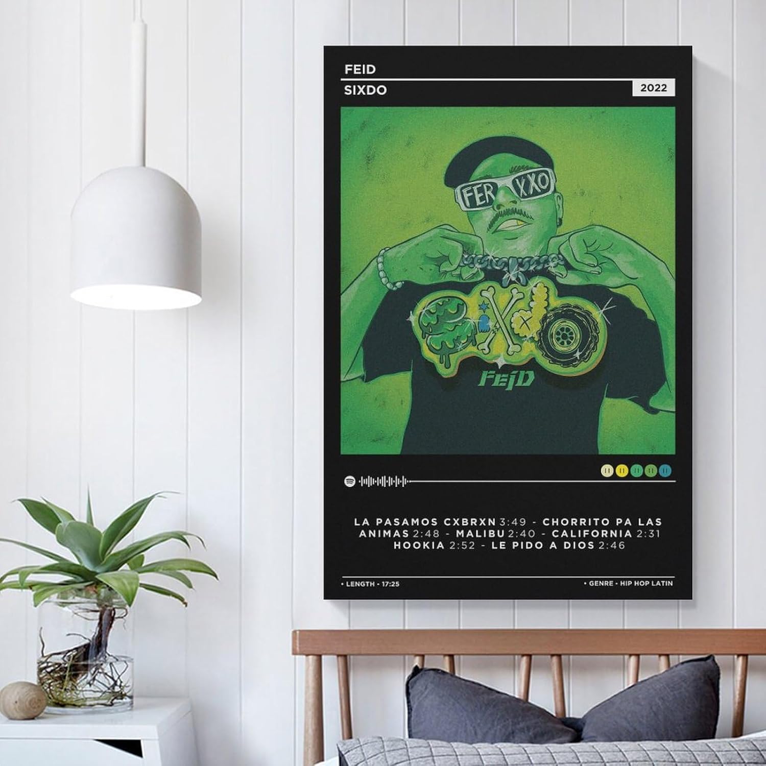 DAXXIN Feid -Sixdo – Póster de lienzo decorativo para pared, sala de estar, dormitorio, decoración, regalo, sin marco, 20 x 30 pulgadas (19.7 x 29.5