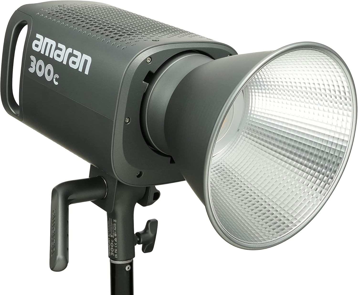 Aputure Amaran 300c RGB COB luz de vídeo Bowen Mount 2,500K a 7,500K CCT con ajuste GM 26,580 lux  3.3 ft con soporte de hiperreflector APP Control