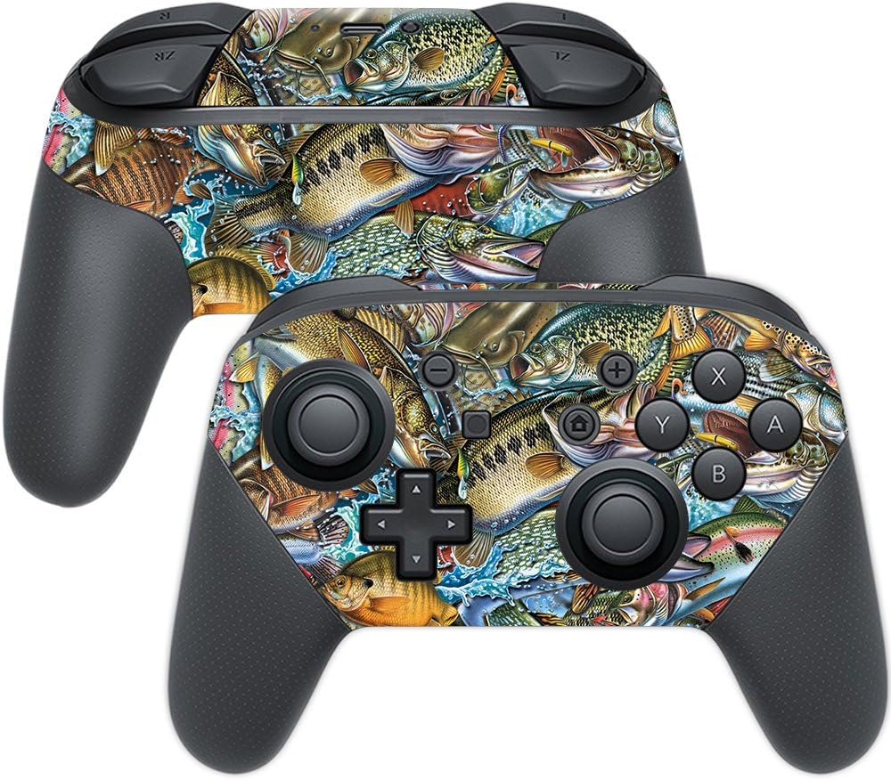 MightySkins Skin compatible con Nintendo Switch Pro Controller  Rompecabezas de peces de acción  Funda protectora de vinilo duradera y única  Fácil