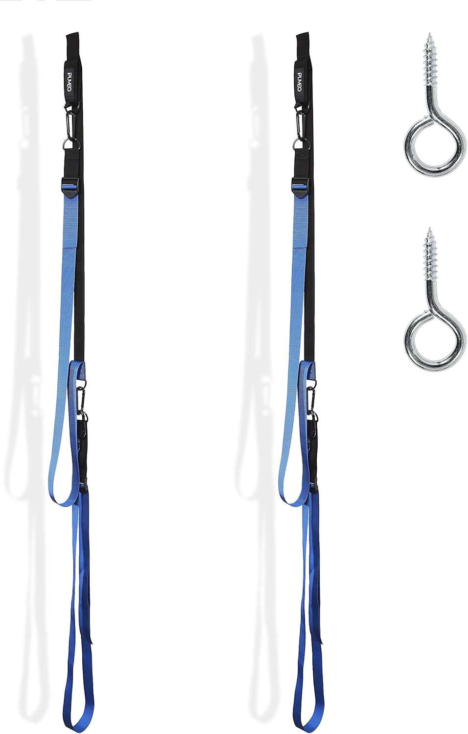 PUMEO Sistema de correa de almacenamiento doble para kayak, viene con 2 clips de mosquetón para remo, uso con tablas de kayak y remo, uso en