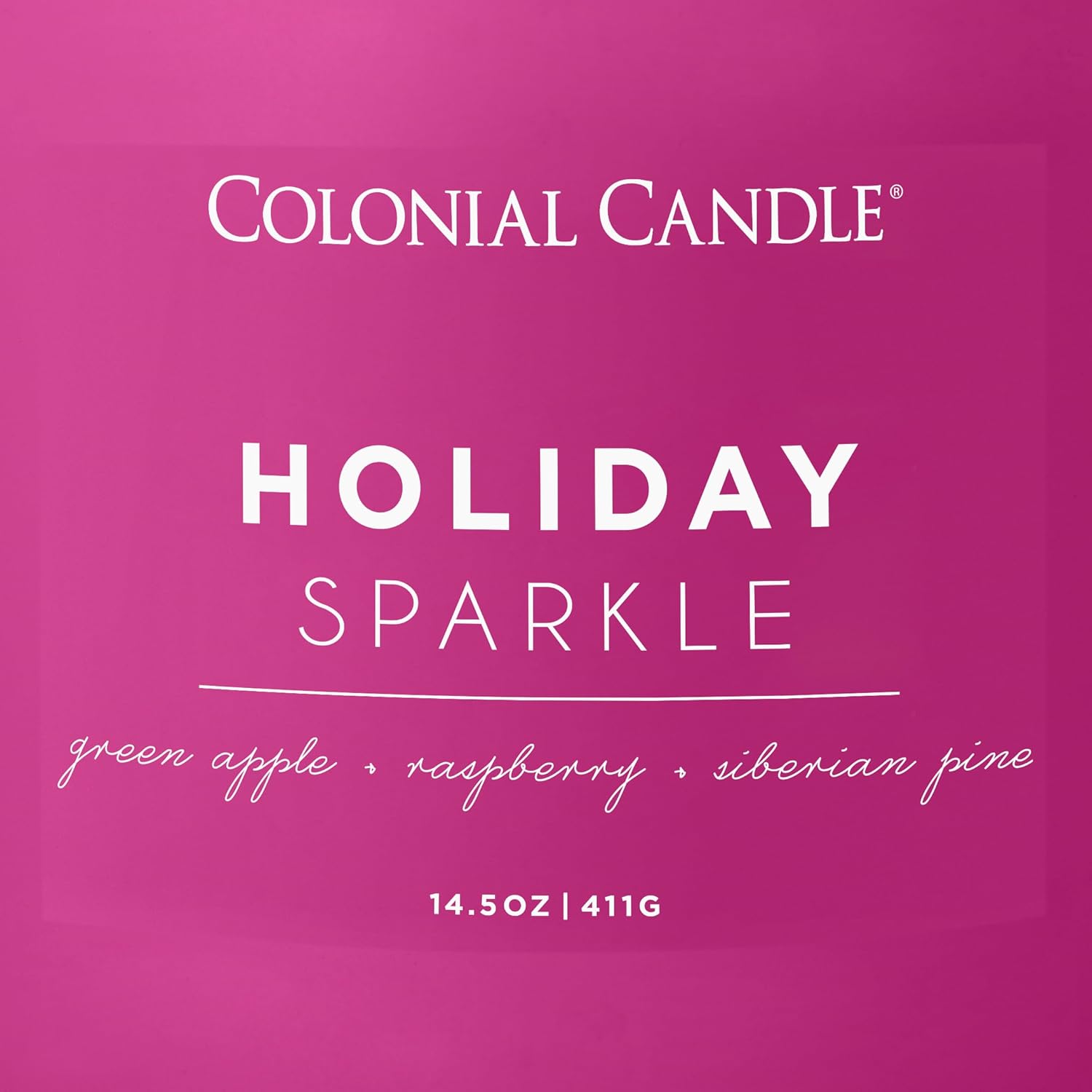 Colonial Candle Holiday Sparkle – Vela perfumada en frasco, colección Pop of Color, 3 mechas, morado, 14.5 onzas, hasta 60 horas de combustión