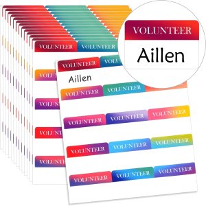 200 etiquetas adhesivas de nombre de voluntario, 2 etiquetas autoadhesivas de nombre de 3 pulgadas, calcomanías que dicen voluntarios para la 200 etiquetas adhesivas de nombre de voluntario, 2 etiquetas autoadhesivas de nombre de 3 pulgadas, calcomanías que dicen voluntarios para la