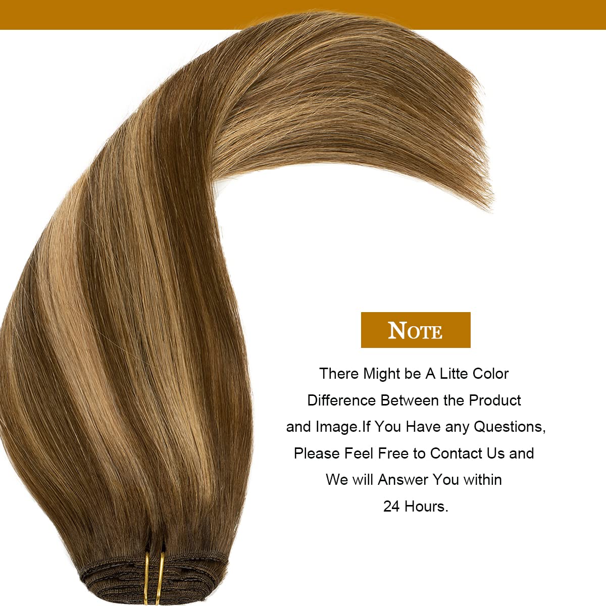 Loxxy Extensiones de cabello humano ombré marrón chocolate a rubio caramelo, gruesas, sedosas, lacias, con clip de doble trama, extensiones de