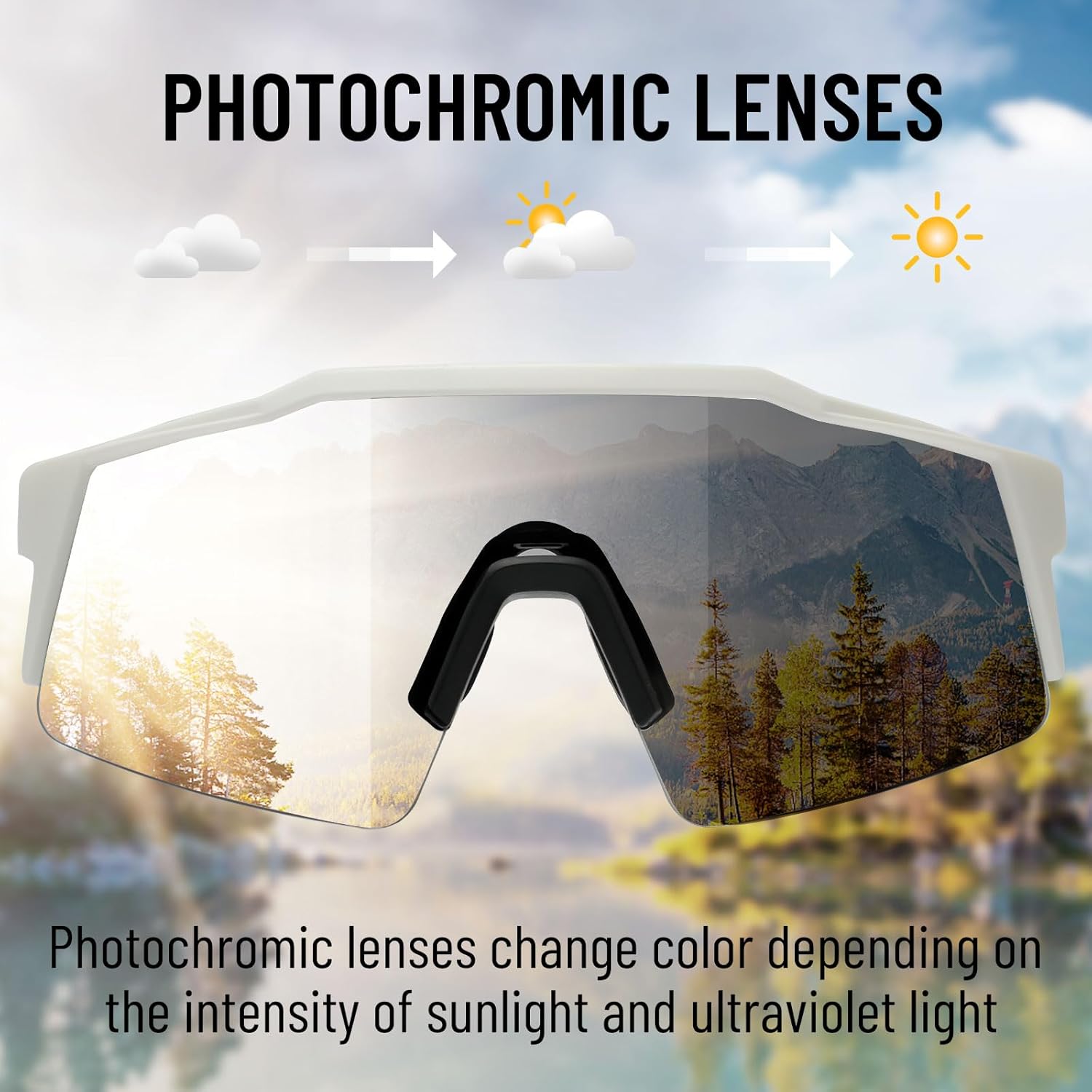 Polarized Sports Sunglasses 4 lenses, Cycling Sunglasses for Men Women Youth, Driving, Running, Baseball