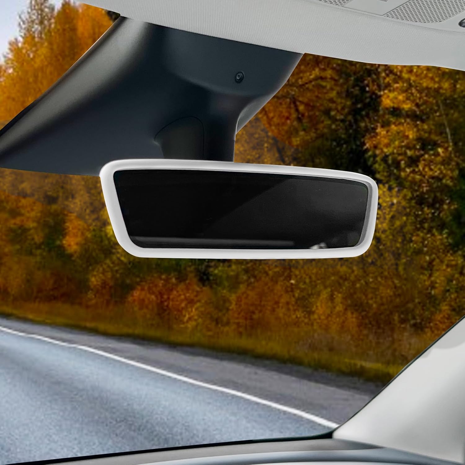 Marco protector de espejo retrovisor compatible con el modelo 3 Y X S Semi 2014-2024 para espejo retrovisor interior, accesorios de silicona para