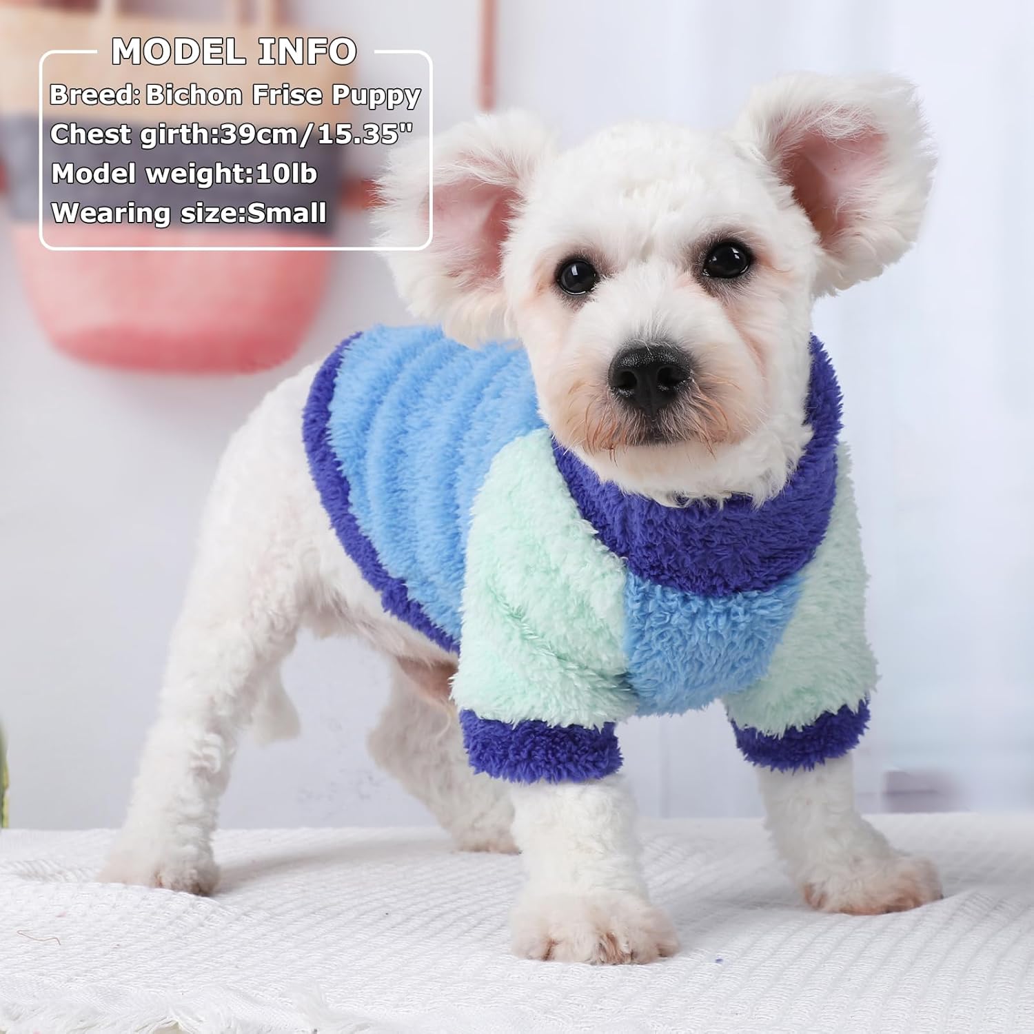 Ropa para perros pequeños, suéter de forro polar para perros pequeños, niñas y niños, ropa de invierno para perros pequeños, suéteres suaves y
