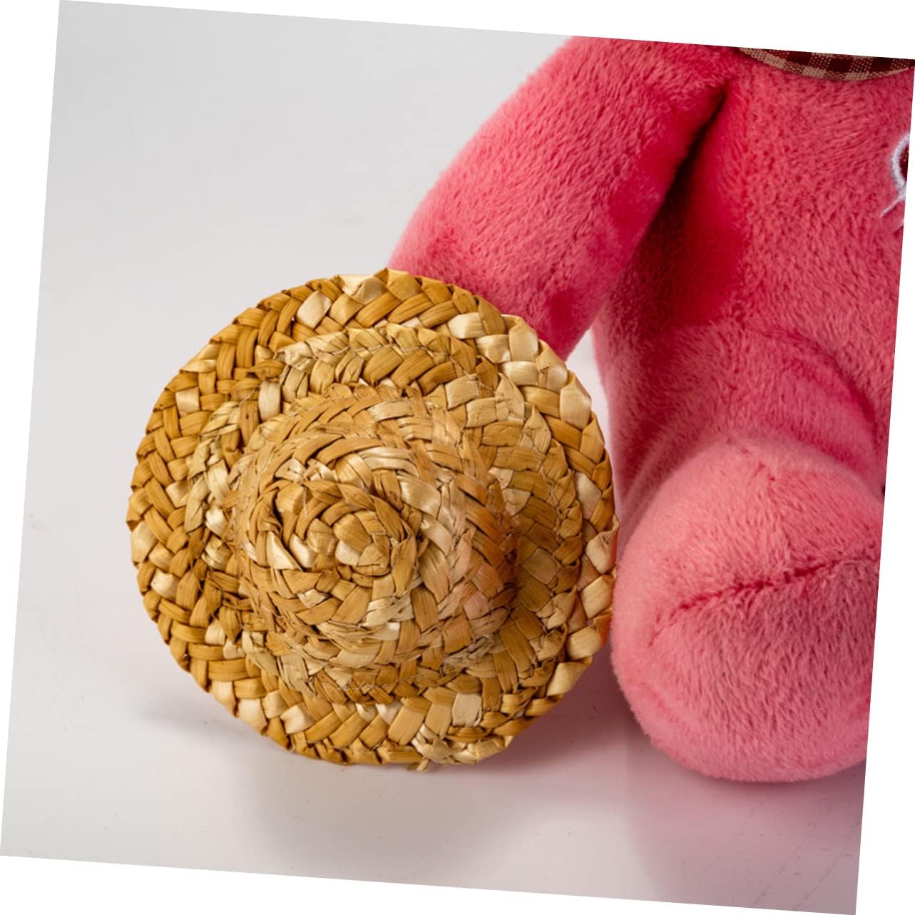 10 piezas Mini sombrero de paja pequeño sombrero de paja juguete mini sombreros de fiesta de Navidad juguetes flores decoraciones mini muñecas mini