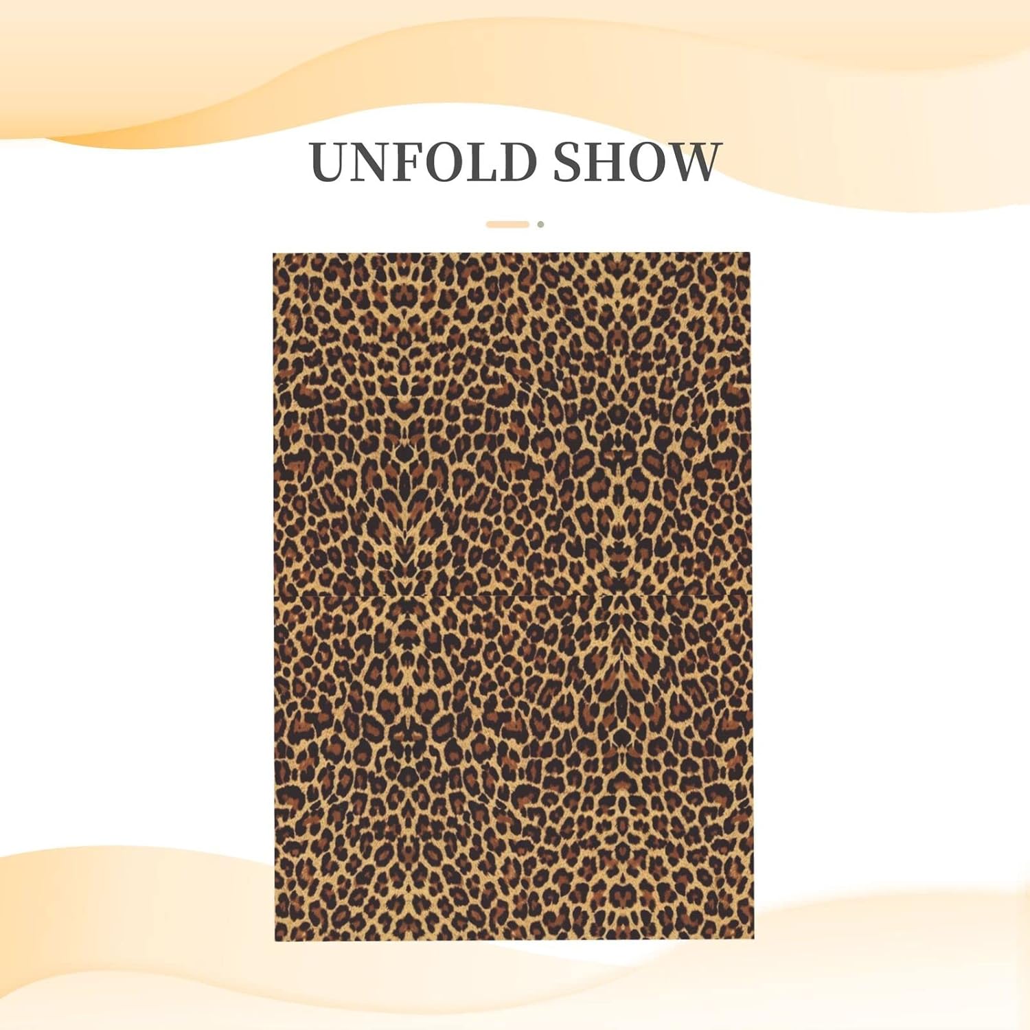 El leopardo modeló las tarjetas de agradecimiento de la impresión del papel pintado con los sobres, tarjeta de felicitación de papel perla, en