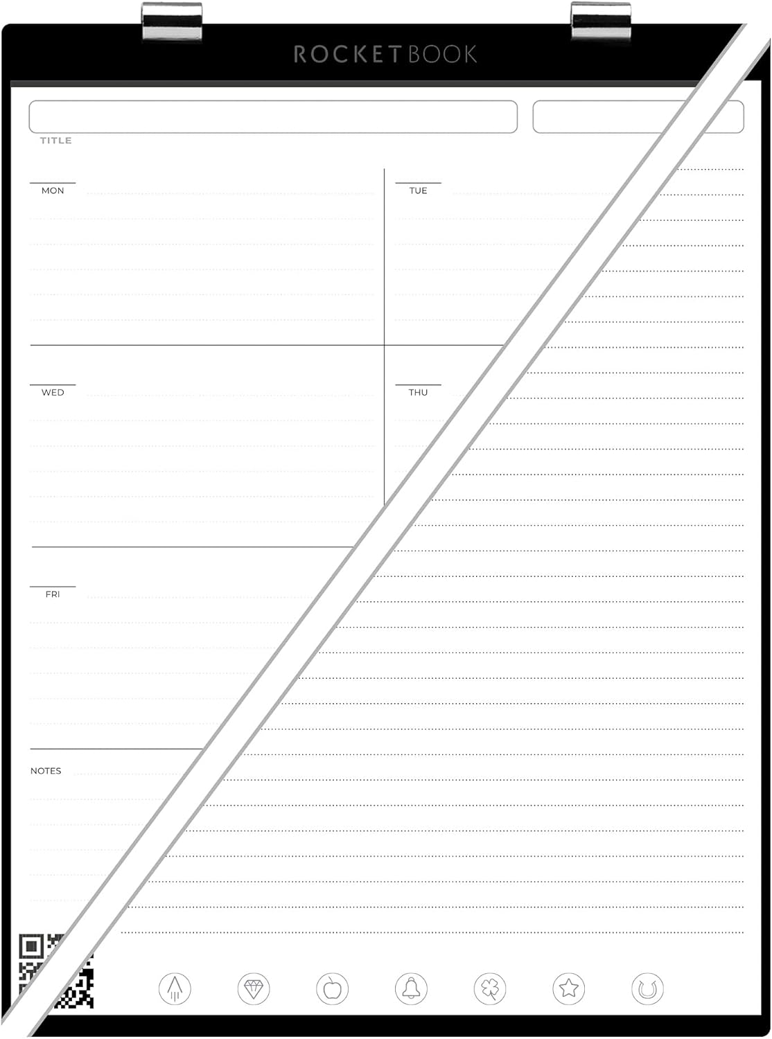 Rocketbook Orbit Letter Page Pack Smart reutilizable Legal Pad Planificador semanal Rocketbook Orbit Letter Page Pack Smart reutilizable Legal Pad Planificador semanal