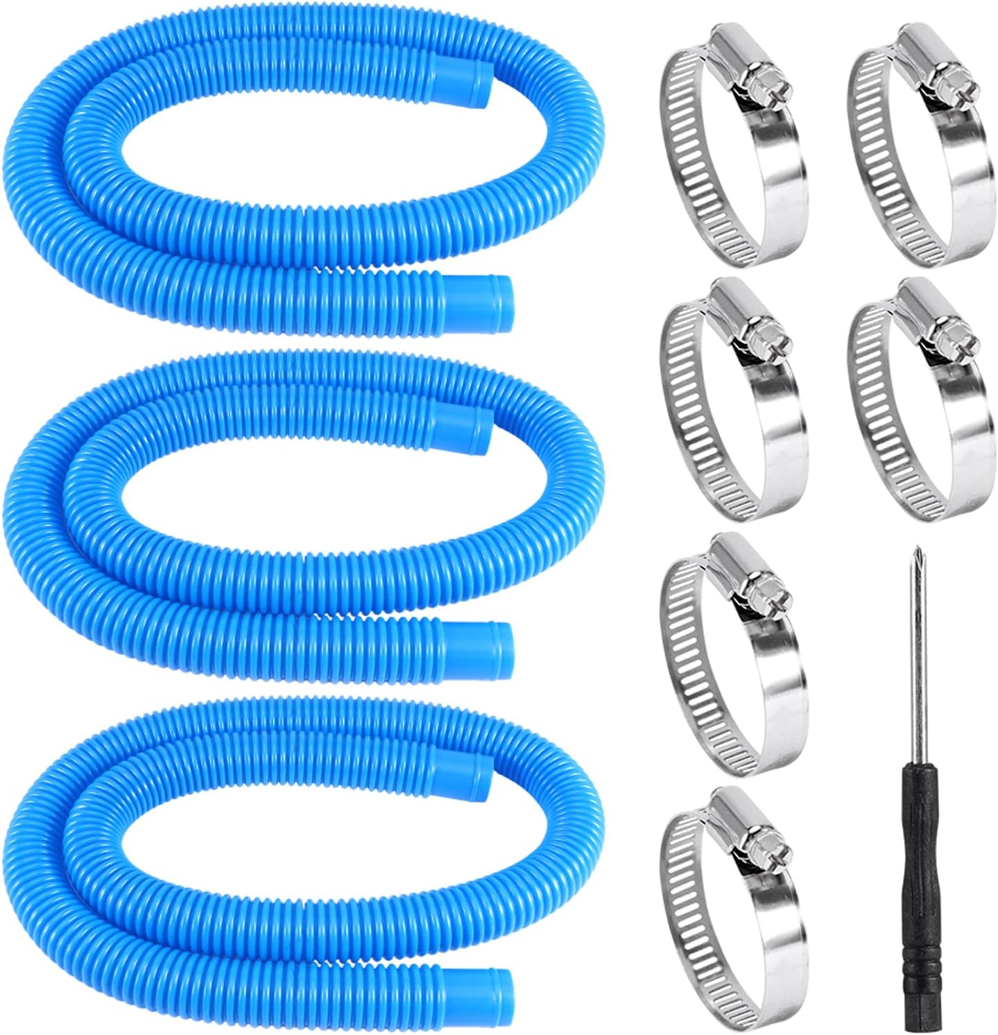 Manguera de repuesto para bomba de piscina sobre el suelo, mangueras de piscina de 1.25 x 59 pulgadas, compatible con bomba de filtro 607, 637, 3