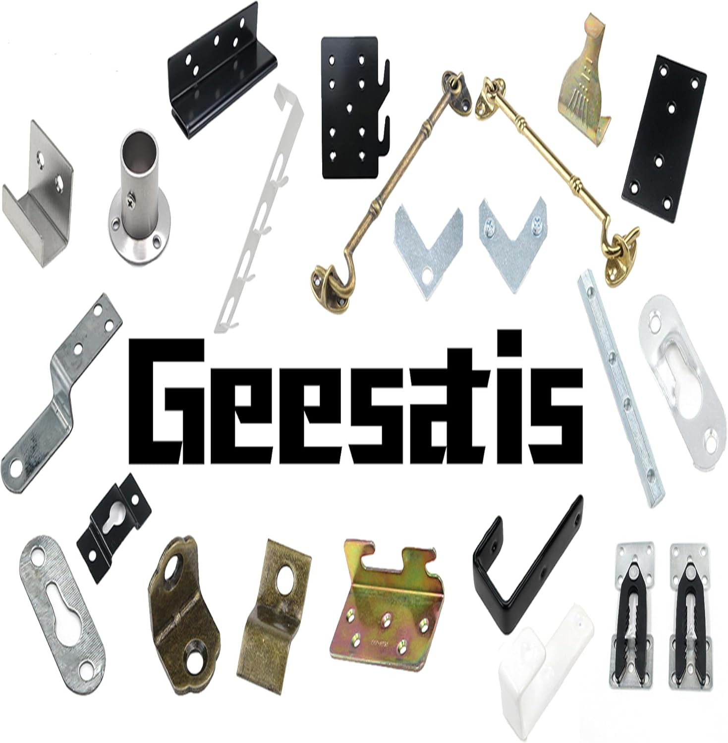 Geesatis 2 ganchos para escalera de cama, ganchos en forma de J, de metal resistente recubierto de PVC para decoración de cama, herramienta de