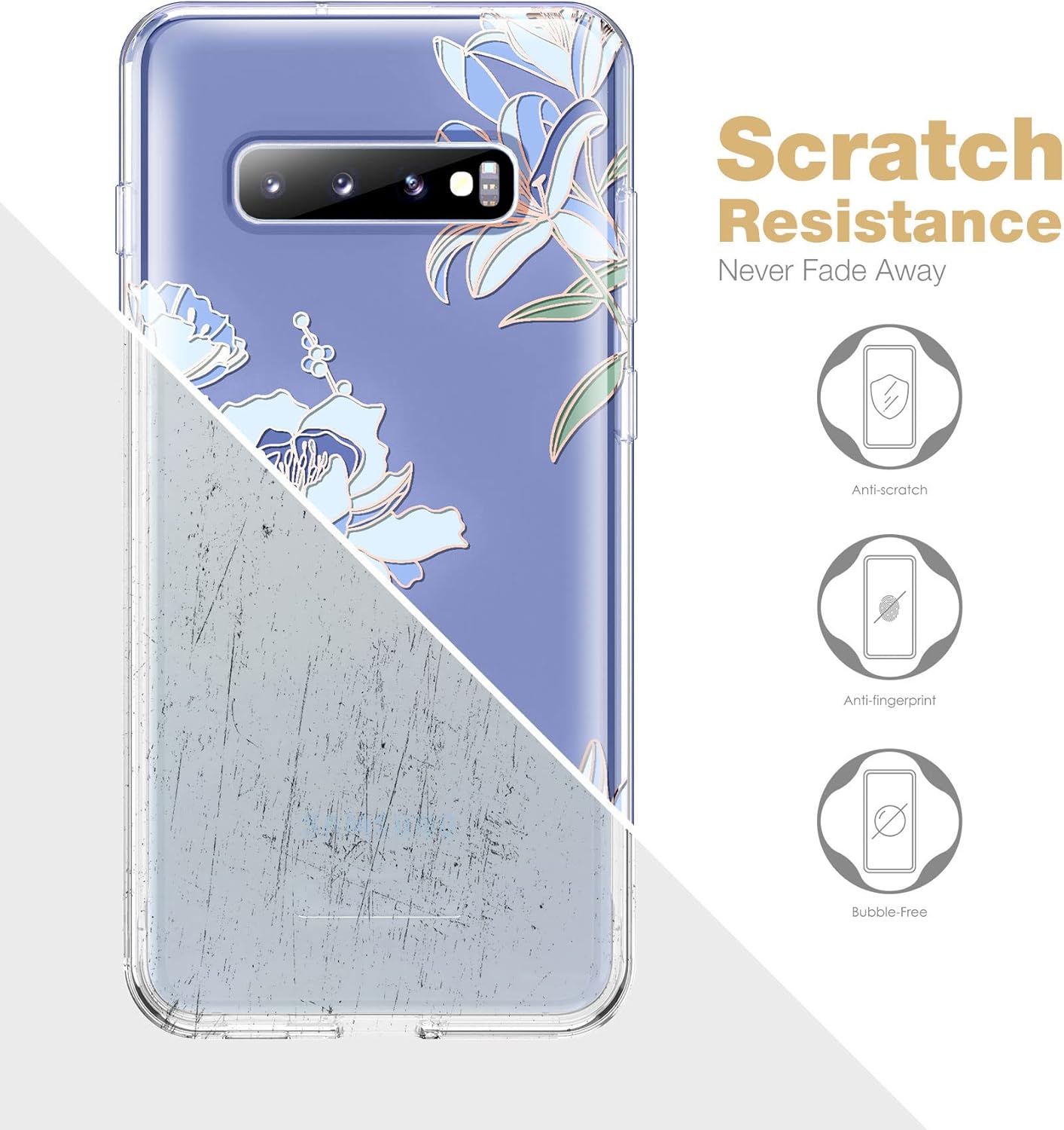 SURITCH Funda para Samsung Galaxy S10 mejorada, protector de pantalla antiarañazos integrado protección de doble capa Protección completa de 360 a
